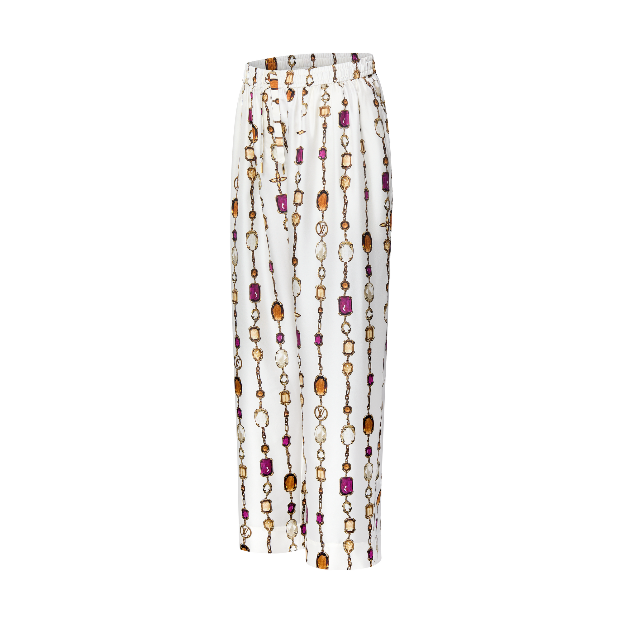 Pantalón tipo pijama con estampado de collar  Mujer Prêt-à-Porter Pantalones | LOUIS VUITTON (Zoom de producto)