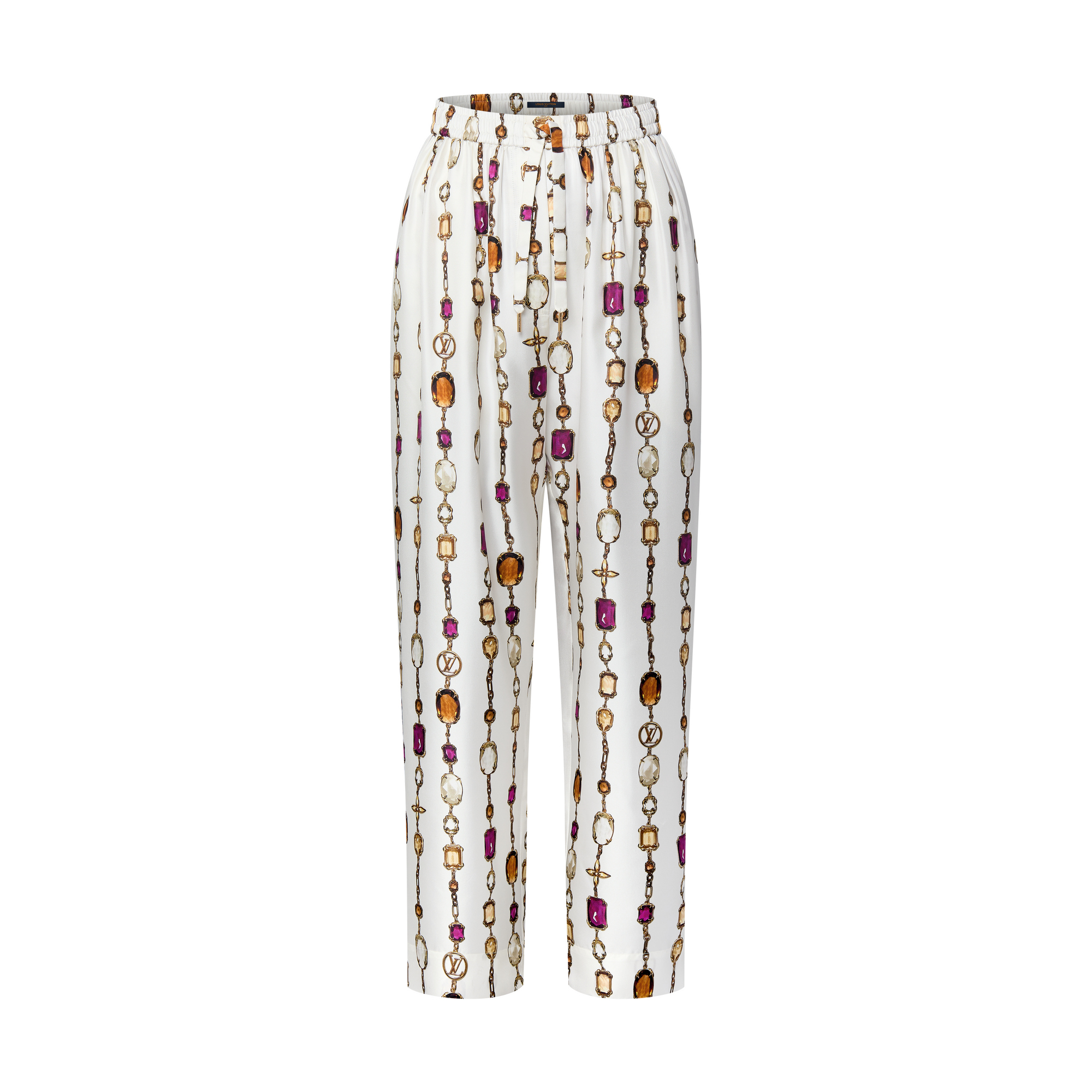 Pantalón tipo pijama con estampado de collar  Mujer Prêt-à-Porter Pantalones | LOUIS VUITTON (Zoom de producto)