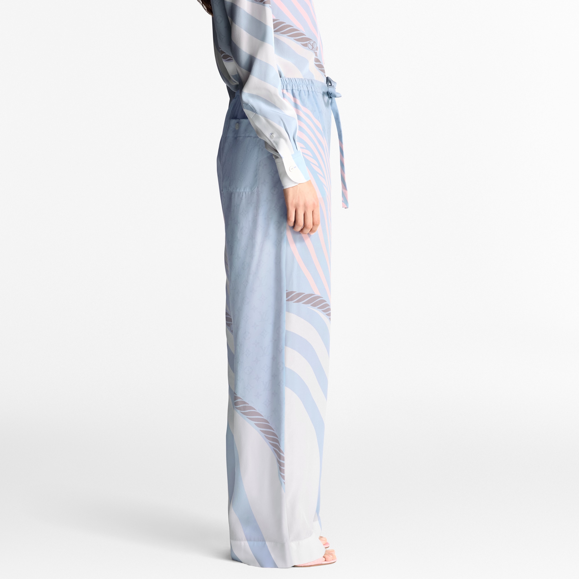 Pantalón tipo pijama estampado  Mujer Prêt-à-Porter Pantalones | LOUIS VUITTON (Zoom de producto)