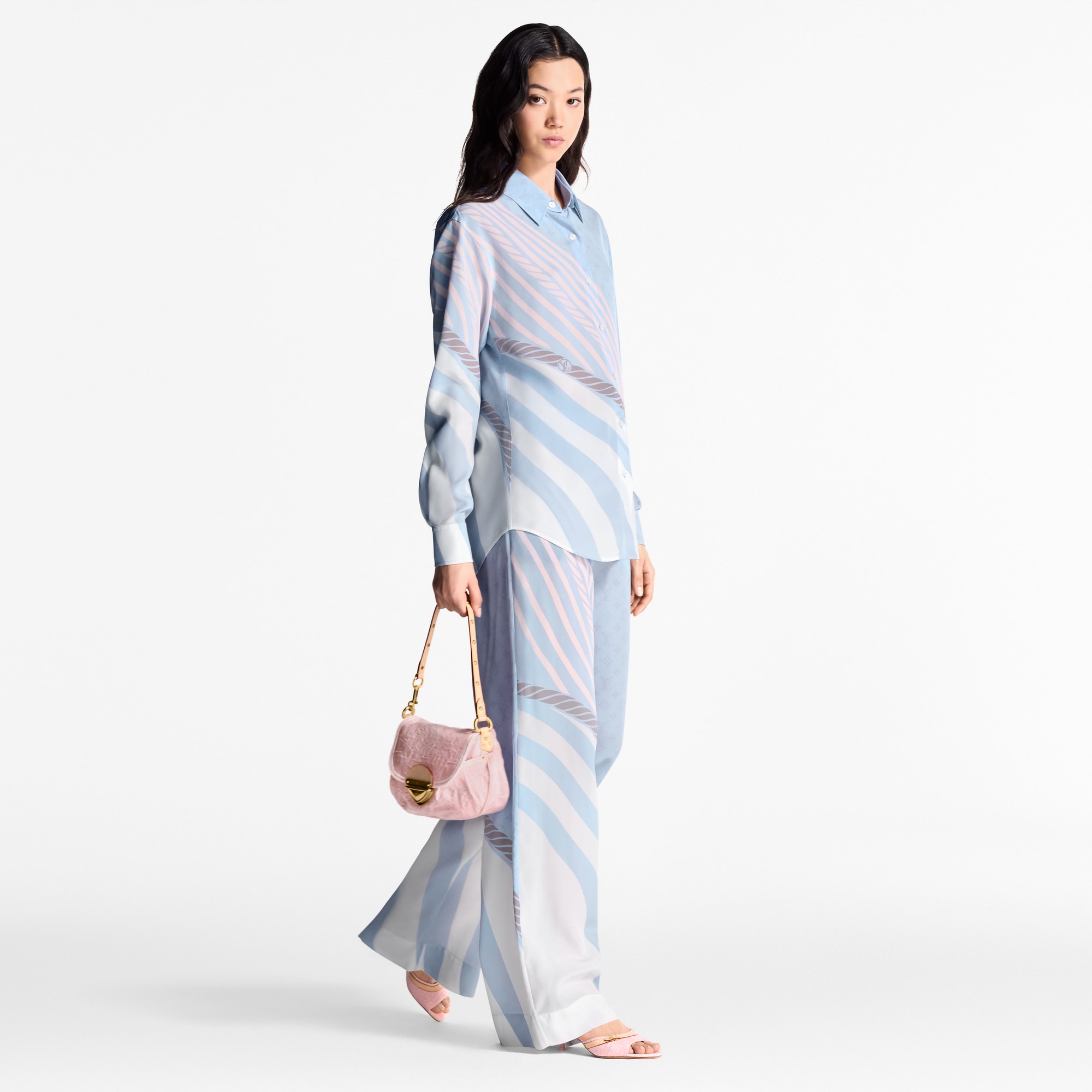 Pantalón tipo pijama estampado  Mujer Prêt-à-Porter Pantalones | LOUIS VUITTON (Zoom de producto)