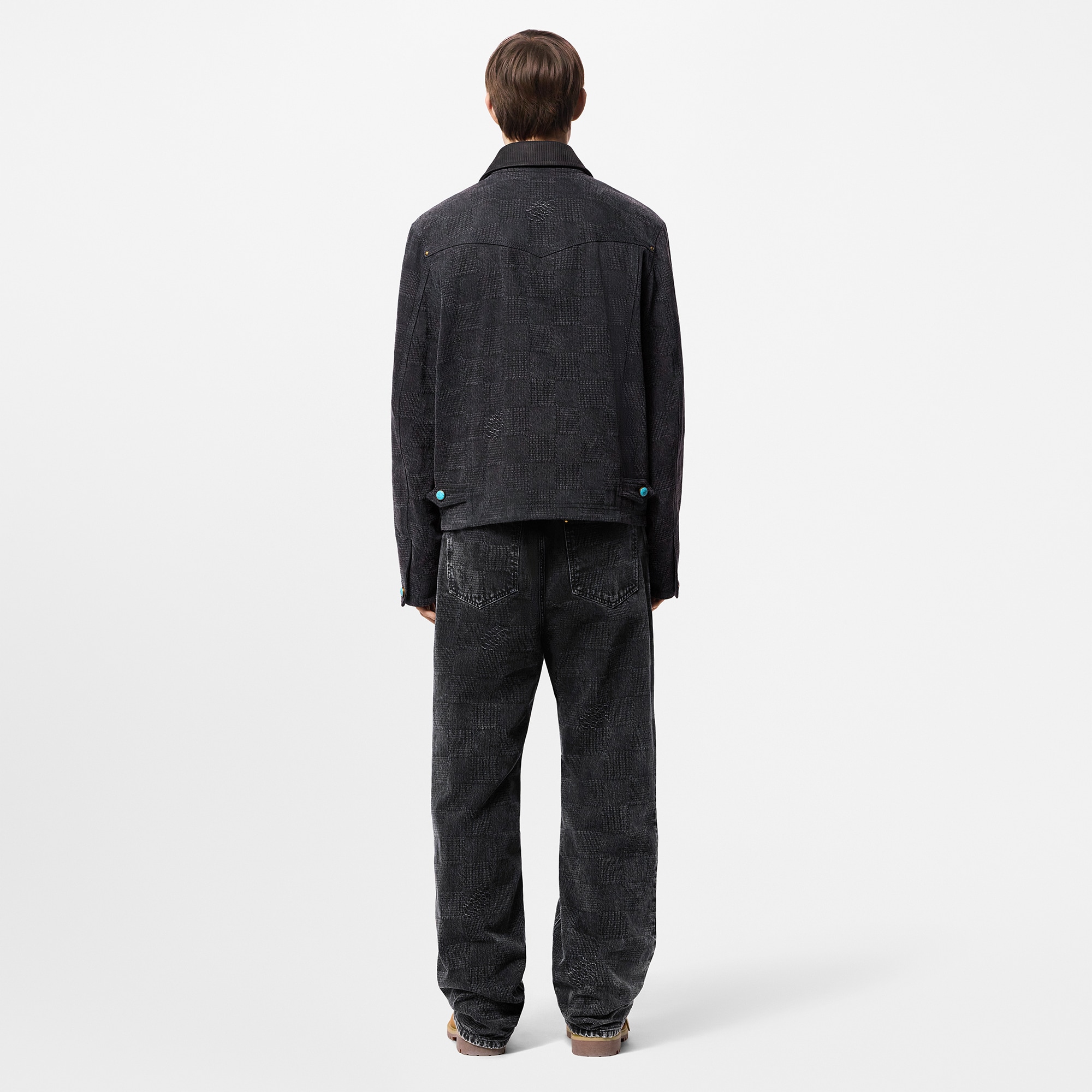 Pantalón utilitario Damier de algodón  Hombre Prêt-à-Porter Denim | LOUIS VUITTON (Zoom de producto)