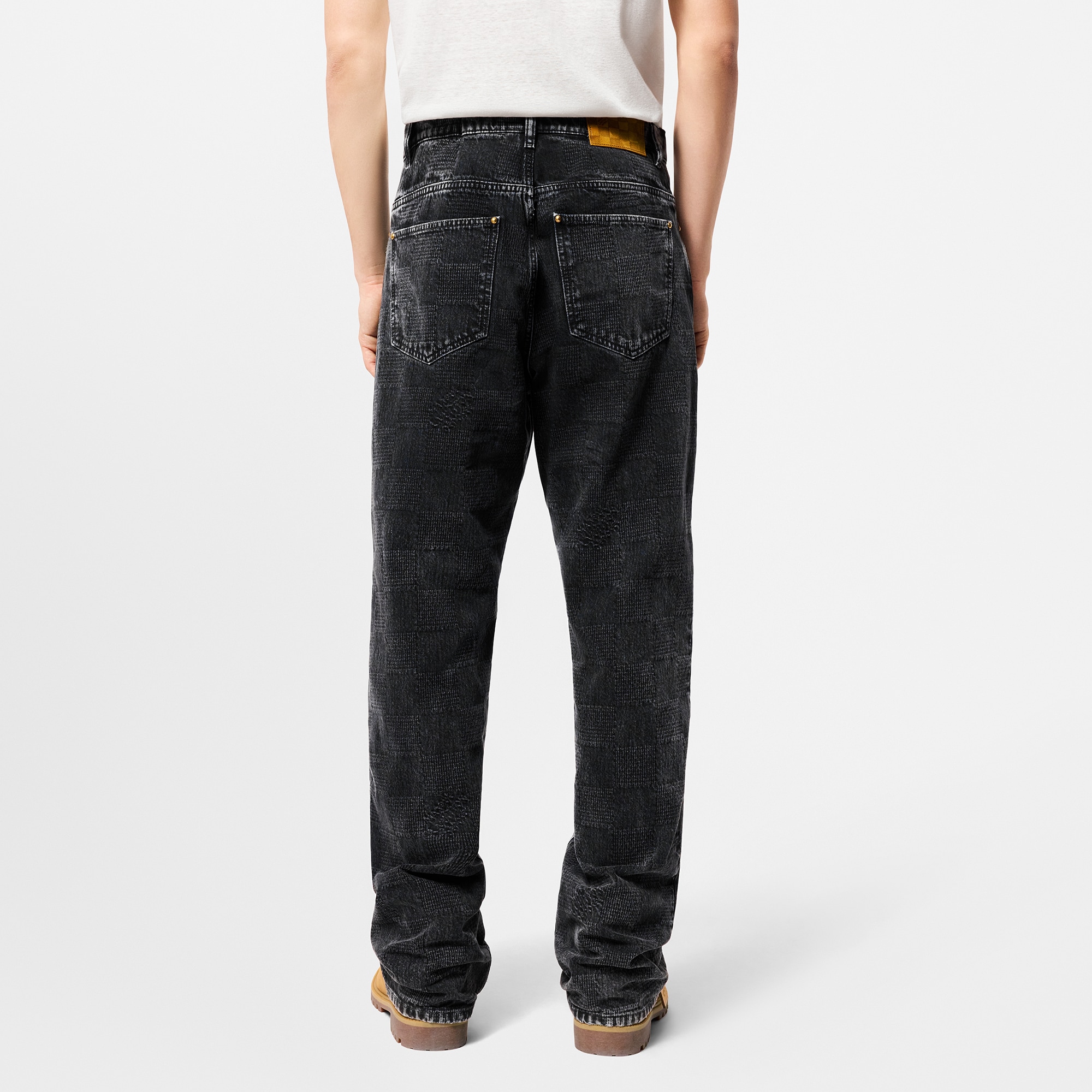 Pantalón utilitario Damier de algodón  Hombre Prêt-à-Porter Denim | LOUIS VUITTON (Zoom de producto)