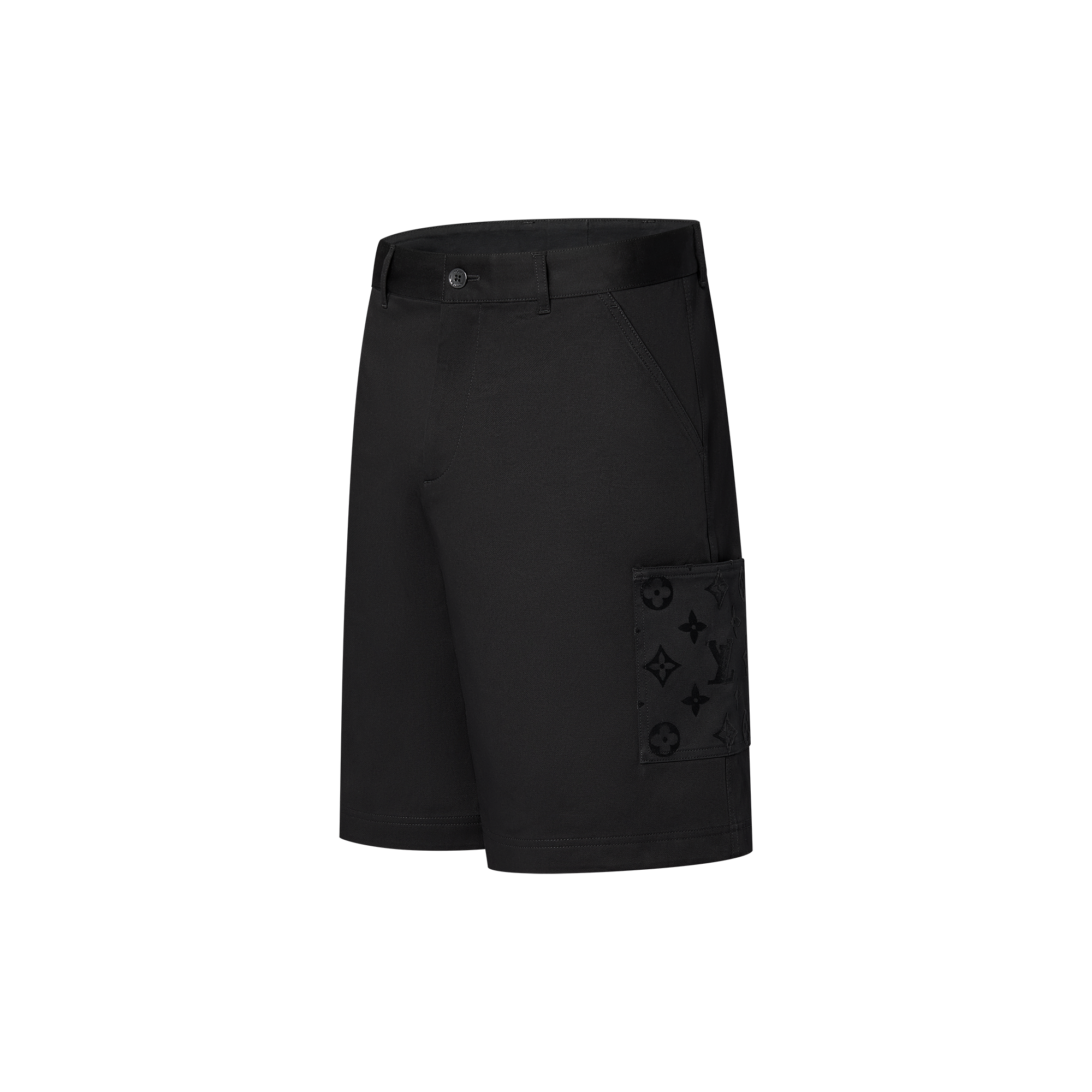 Pantalones cortos cargo de algodón con detalles flocados  Hombre Prêt-à-Porter Pantalones | LOUIS VUITTON (Zoom de producto)