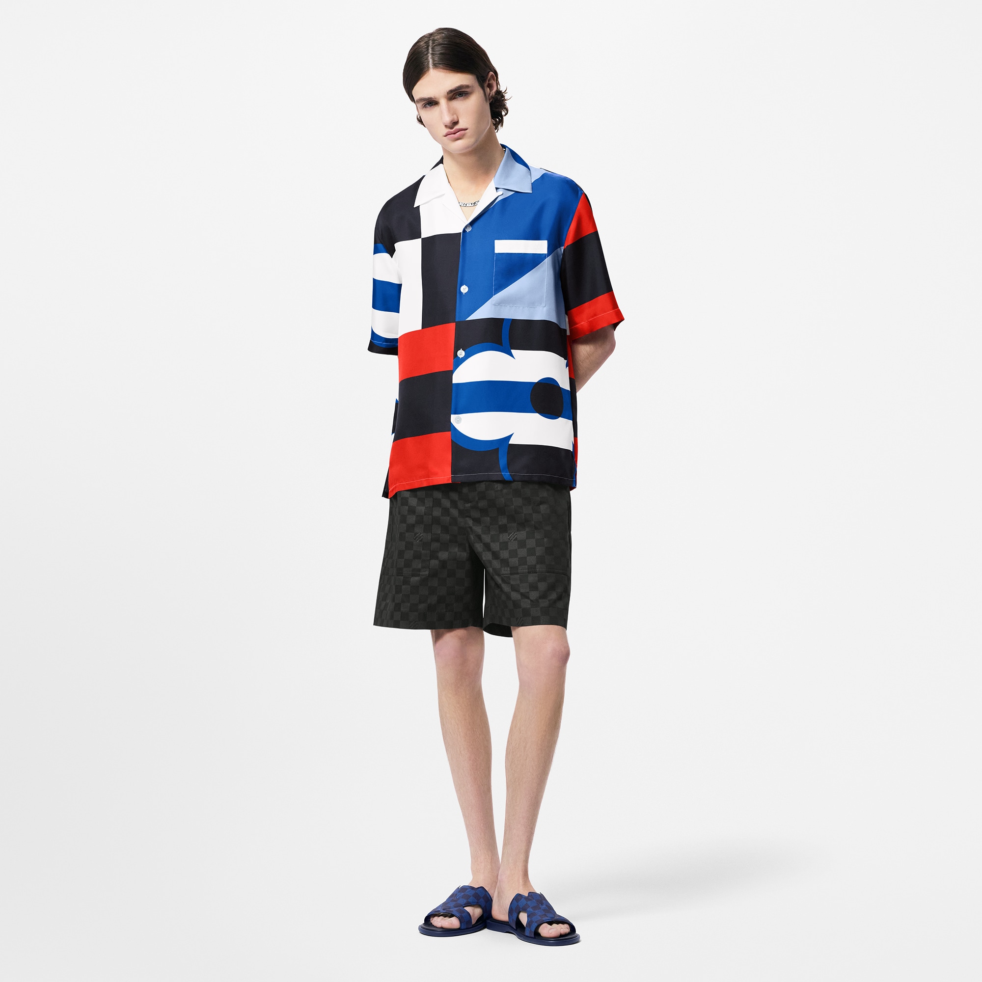 Pantalones cortos Damier de algodón  Hombre Prêt-à-Porter Pantalones | LOUIS VUITTON (Zoom de producto)