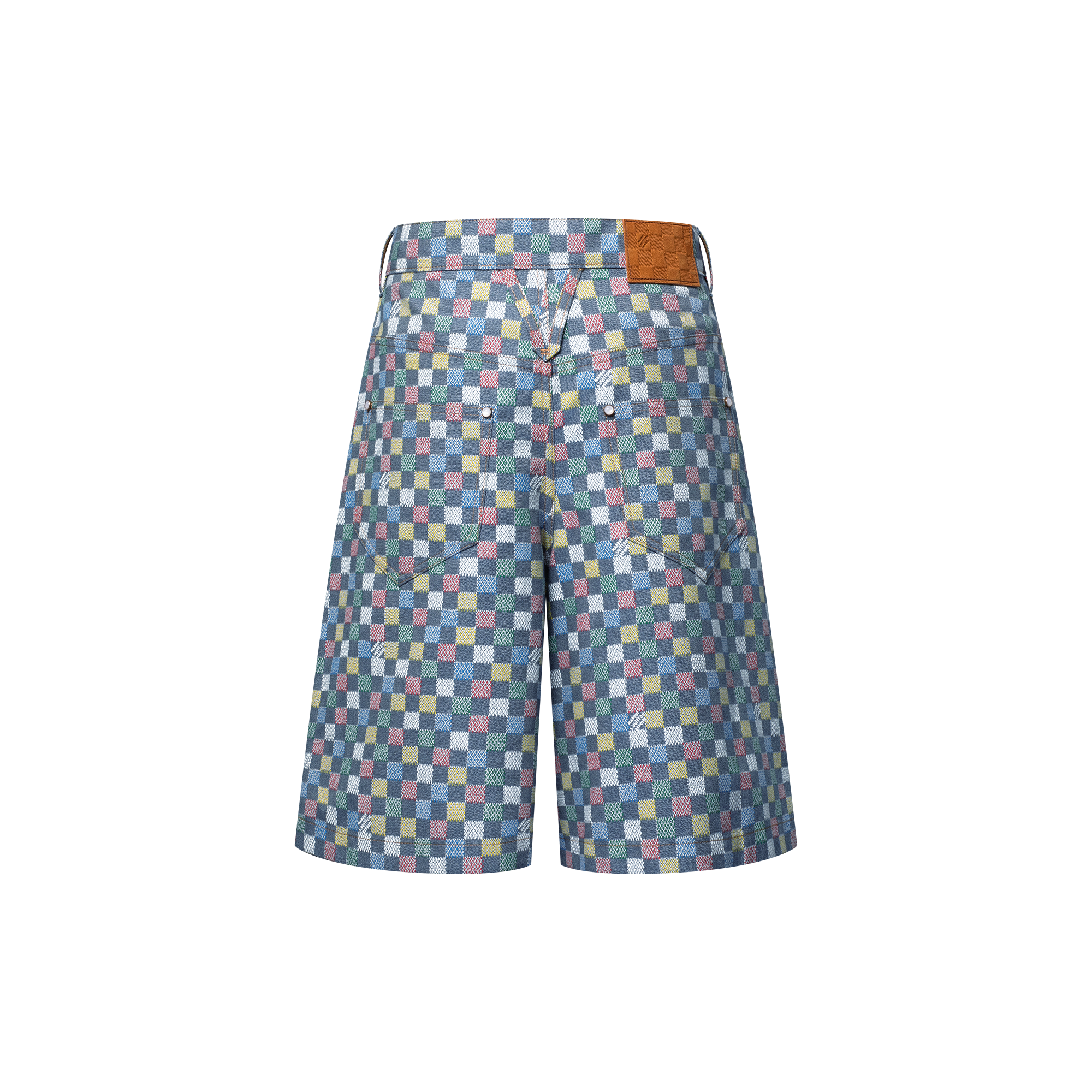 Pantalones cortos Damier de chambray  Hombre Prêt-à-Porter Denim | LOUIS VUITTON (Zoom de producto)