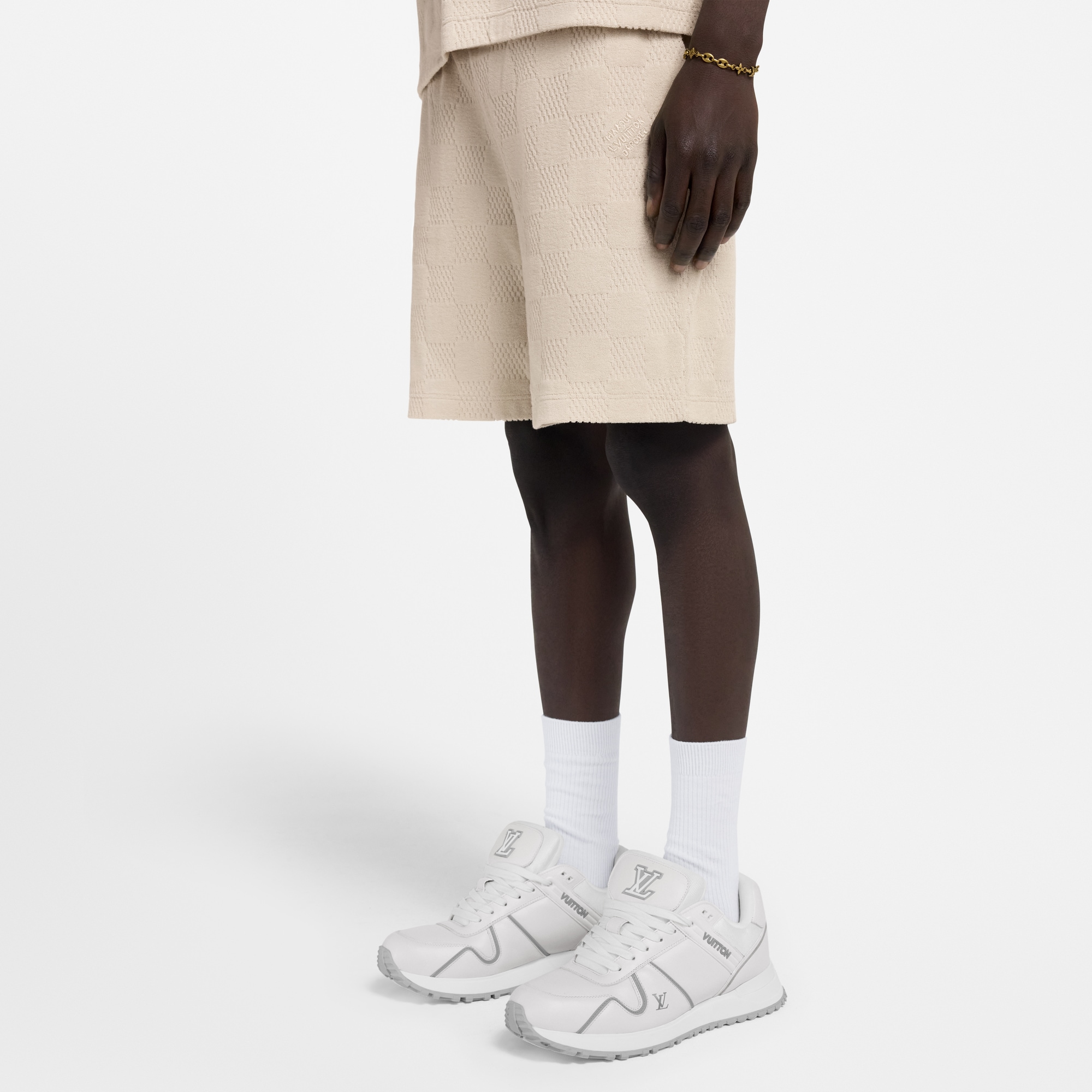 Pantalones cortos Damier de felpa francesa  Hombre Prêt-à-Porter Todo Prêt-à-Porter | LOUIS VUITTON (Zoom de producto)