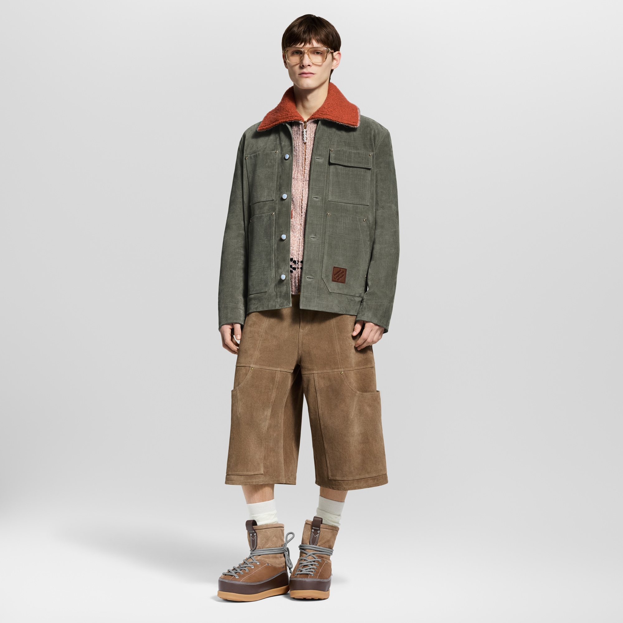 Pantalones cortos de ante de estilo utilitario  Hombre Prêt-à-Porter Pantalones | LOUIS VUITTON (Zoom de producto)