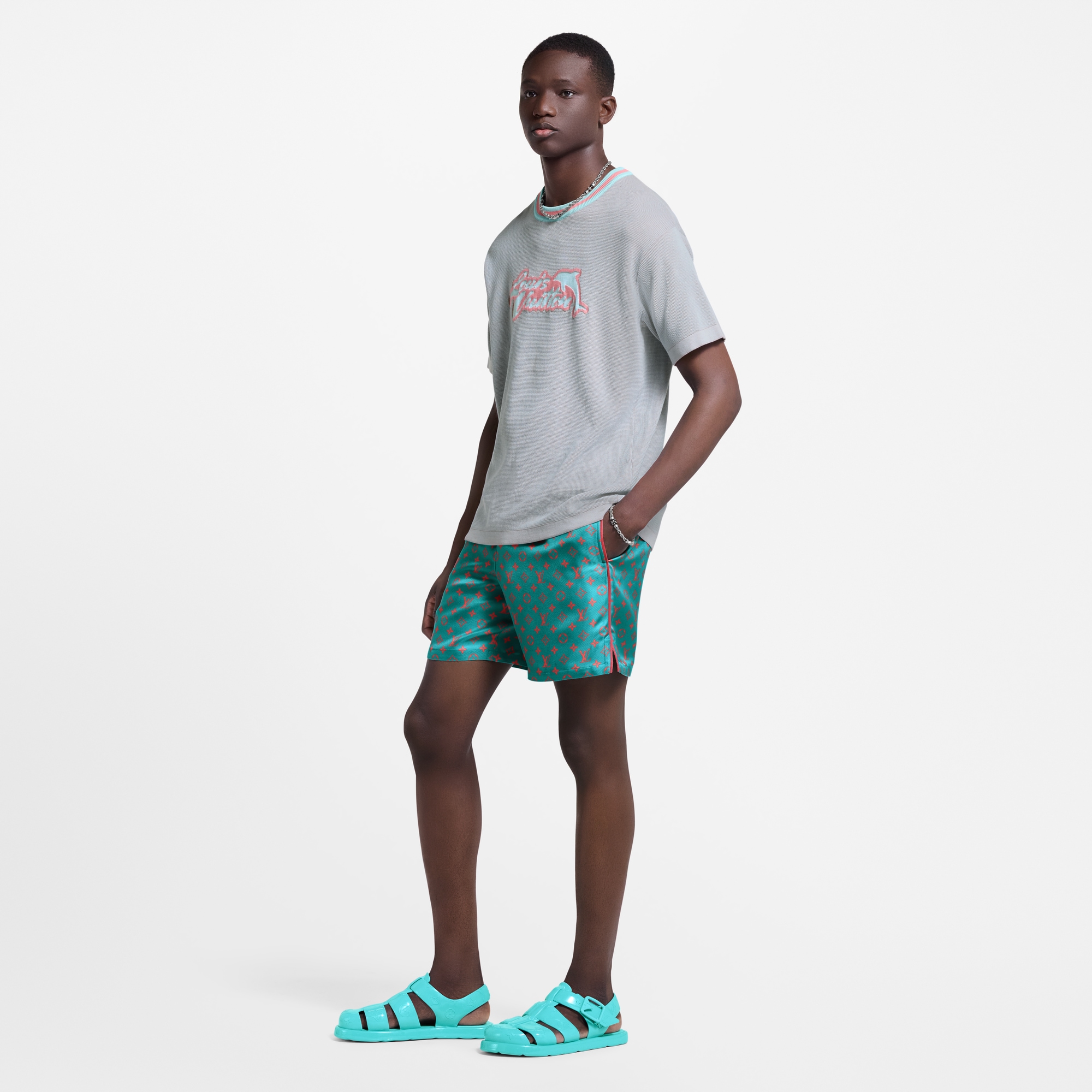 Pantalones cortos de seda Monogram  Hombre Prêt-à-Porter Pantalones | LOUIS VUITTON (Zoom de producto)