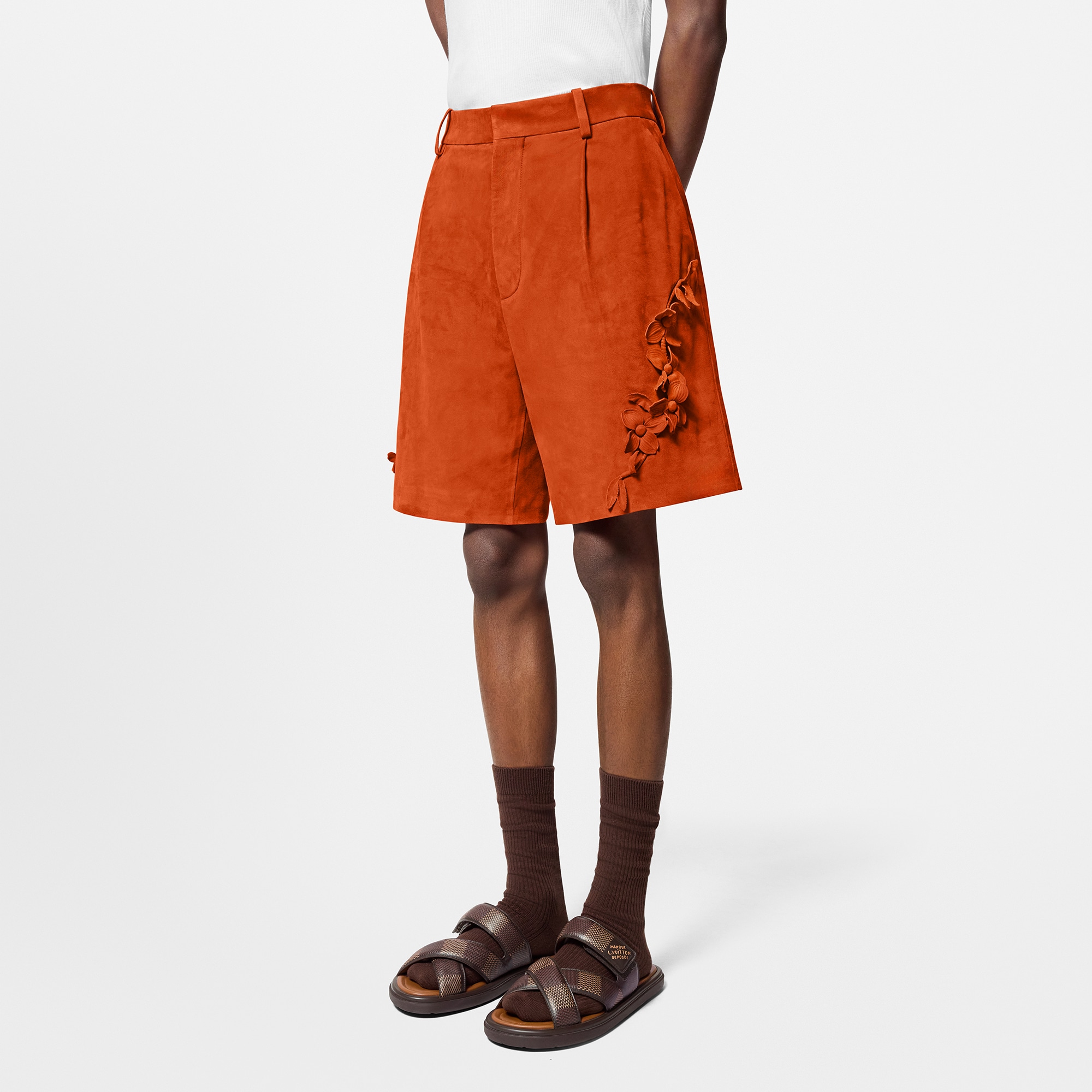 Pantalones cortos de traje en ante  Hombre Prêt-à-Porter Pantalones | LOUIS VUITTON (Zoom de producto)