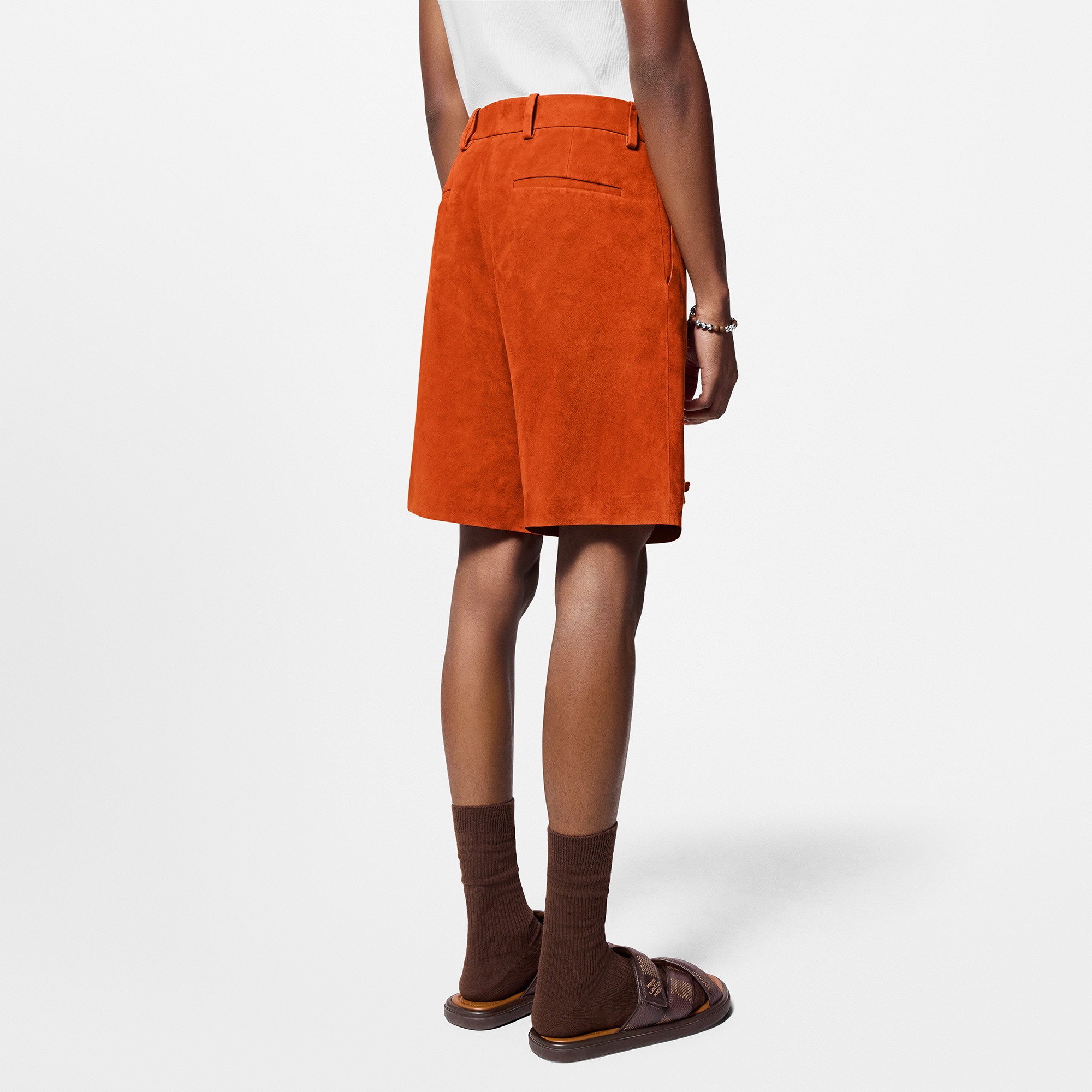 Pantalones cortos de traje en ante  Hombre Prêt-à-Porter Pantalones | LOUIS VUITTON (Zoom de producto)