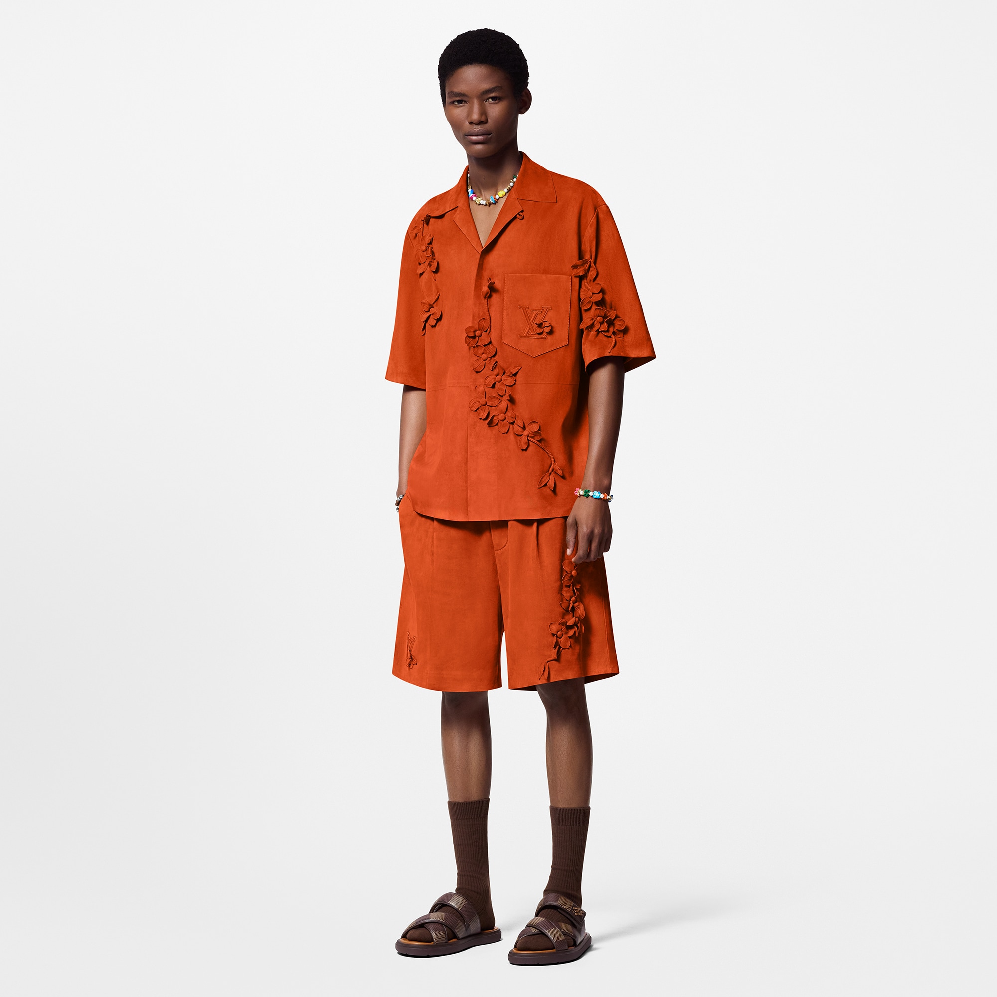 Pantalones cortos de traje en ante  Hombre Prêt-à-Porter Pantalones | LOUIS VUITTON (Zoom de producto)