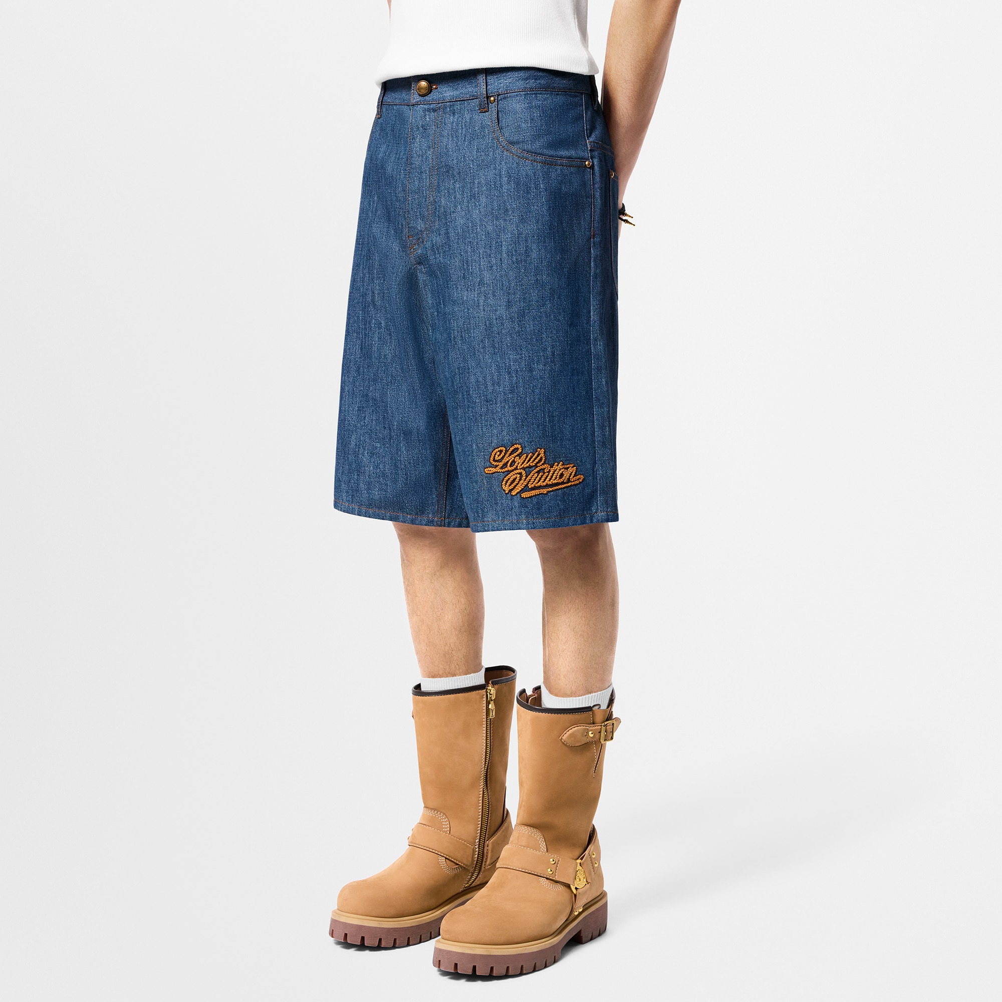 Pantalones cortos en chambray de algodón  Hombre Prêt-à-Porter Todo Prêt-à-Porter | LOUIS VUITTON (Zoom de producto)