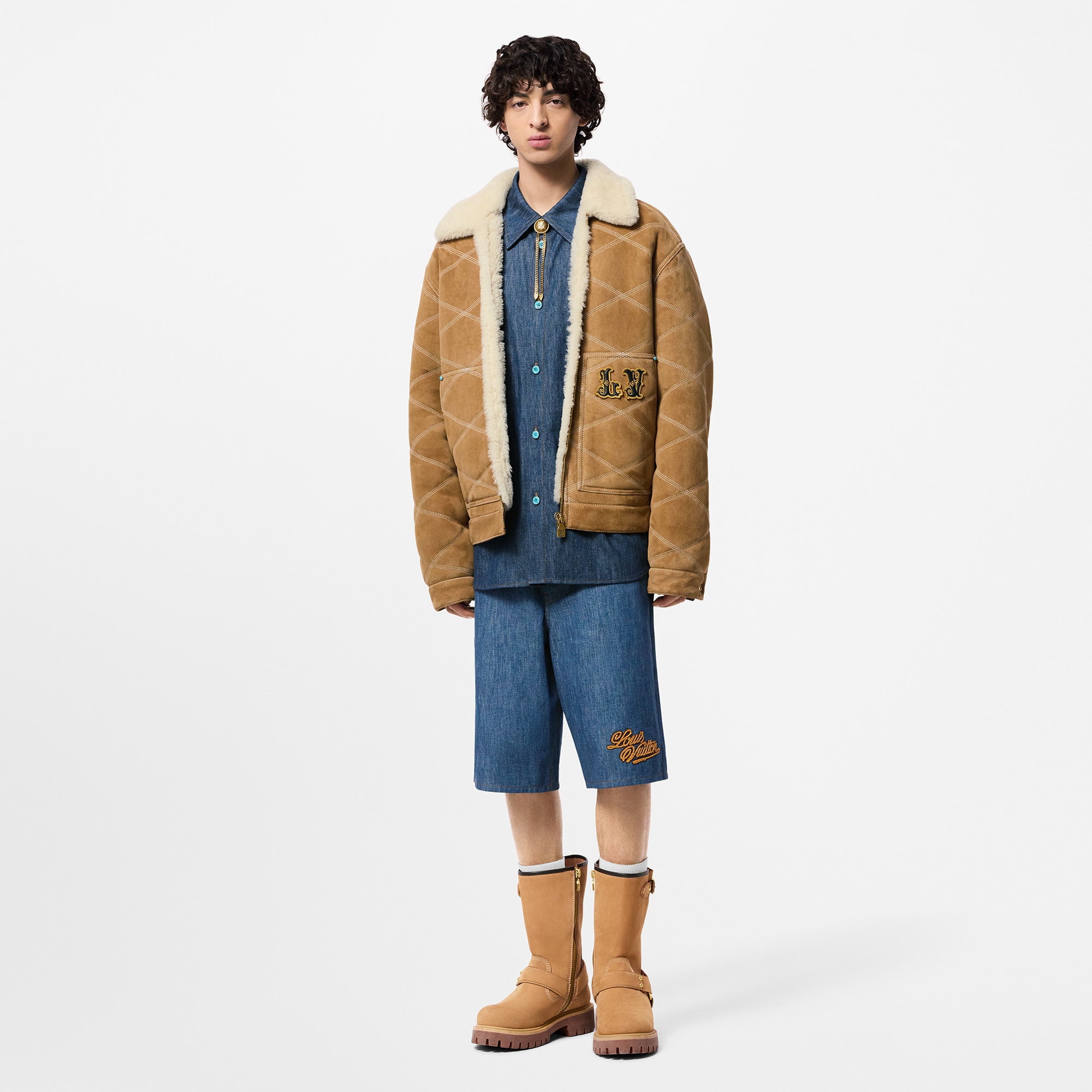 Pantalones cortos en chambray de algodón  Hombre Prêt-à-Porter Todo Prêt-à-Porter | LOUIS VUITTON (Zoom de producto)