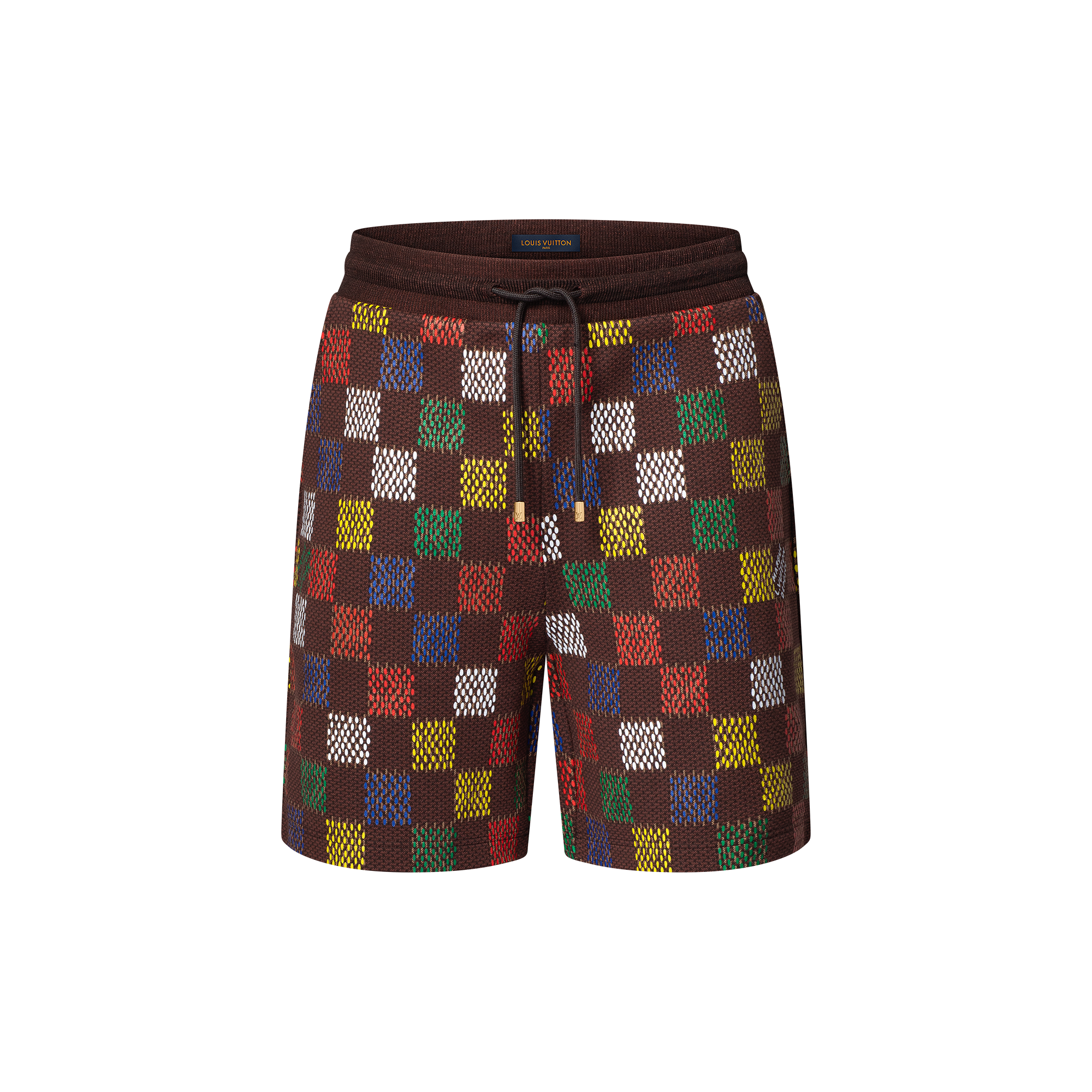 Pantalones cortos en punto de algodón Damier  Hombre Prêt-à-Porter Pantalones | LOUIS VUITTON (Zoom de producto)