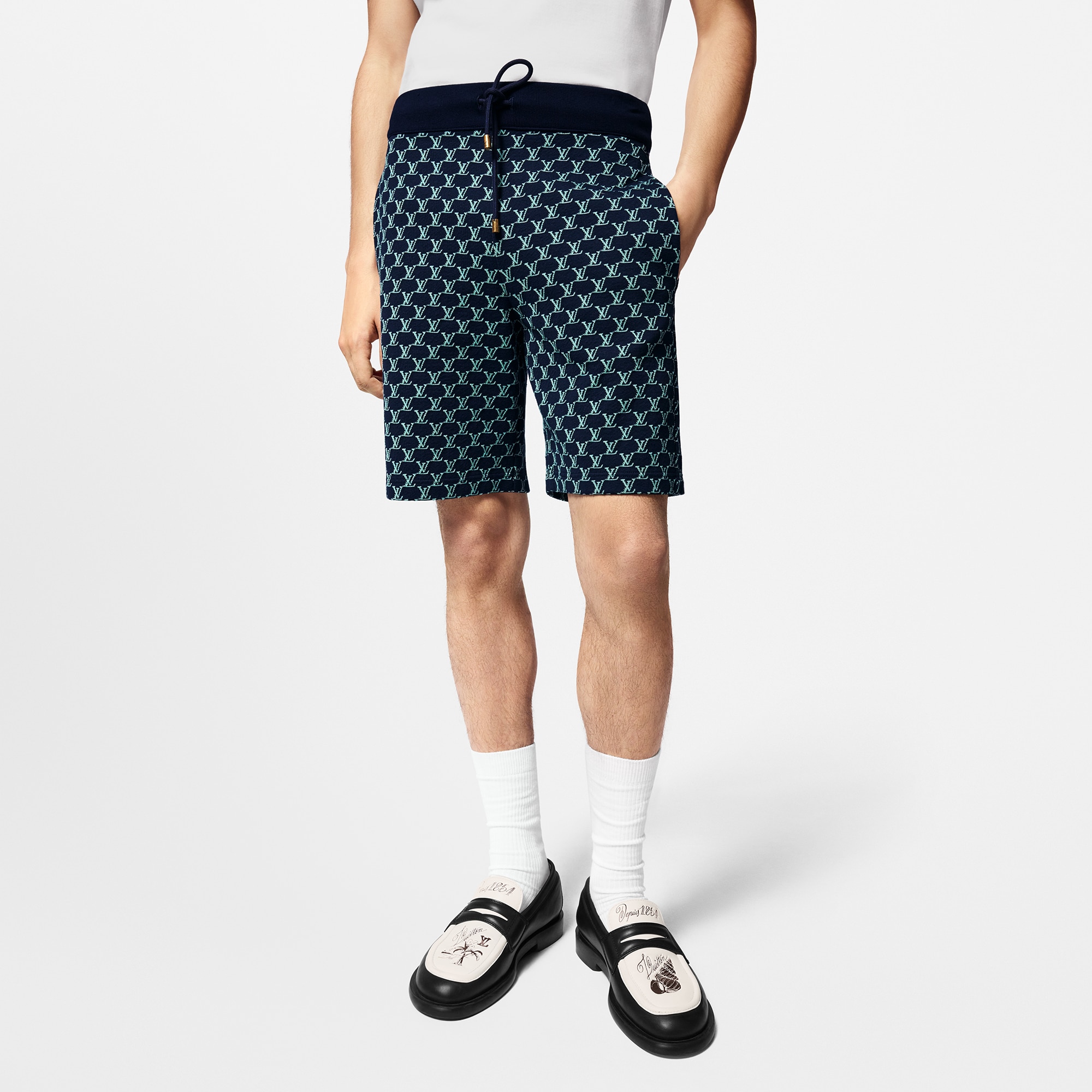 Pantalones cortos en punto de algodón de doble cara  Hombre Prêt-à-Porter Todo Prêt-à-Porter | LOUIS VUITTON (Zoom de producto)
