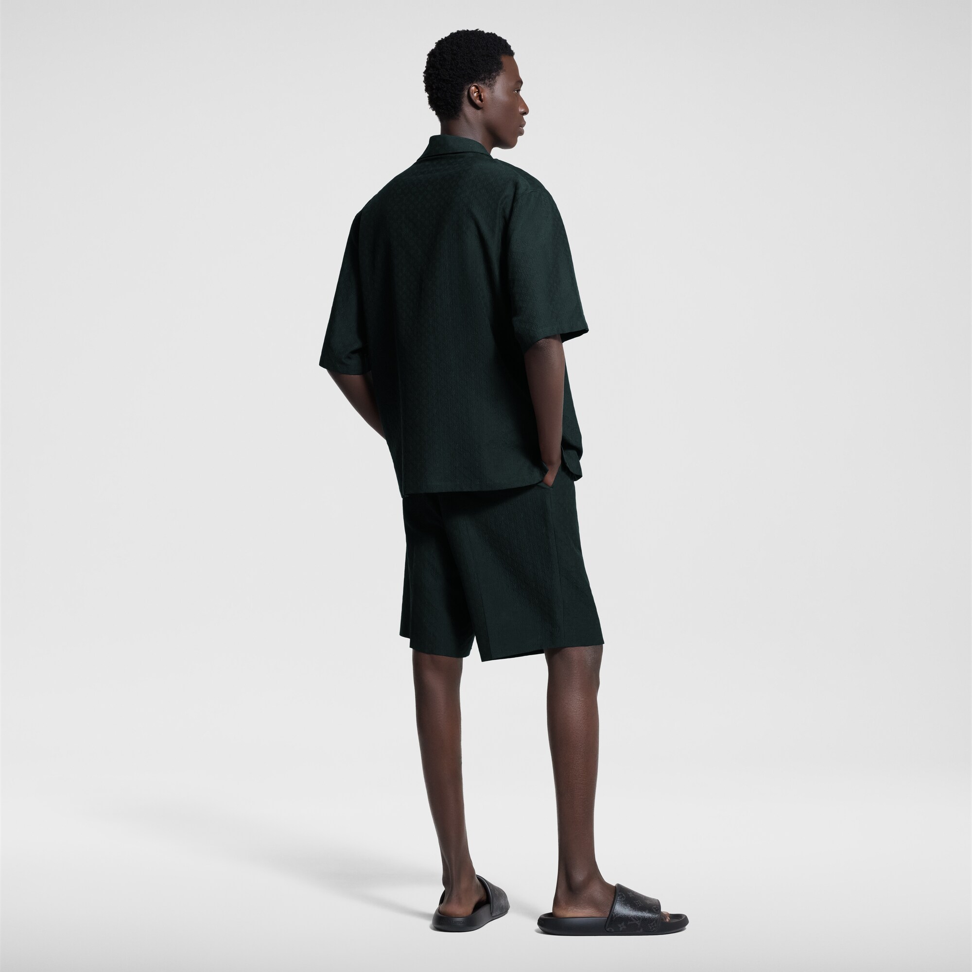 Pantalones cortos Mini Monogram de seda y algodón  Hombre Prêt-à-Porter Pantalones | LOUIS VUITTON (Zoom de producto)