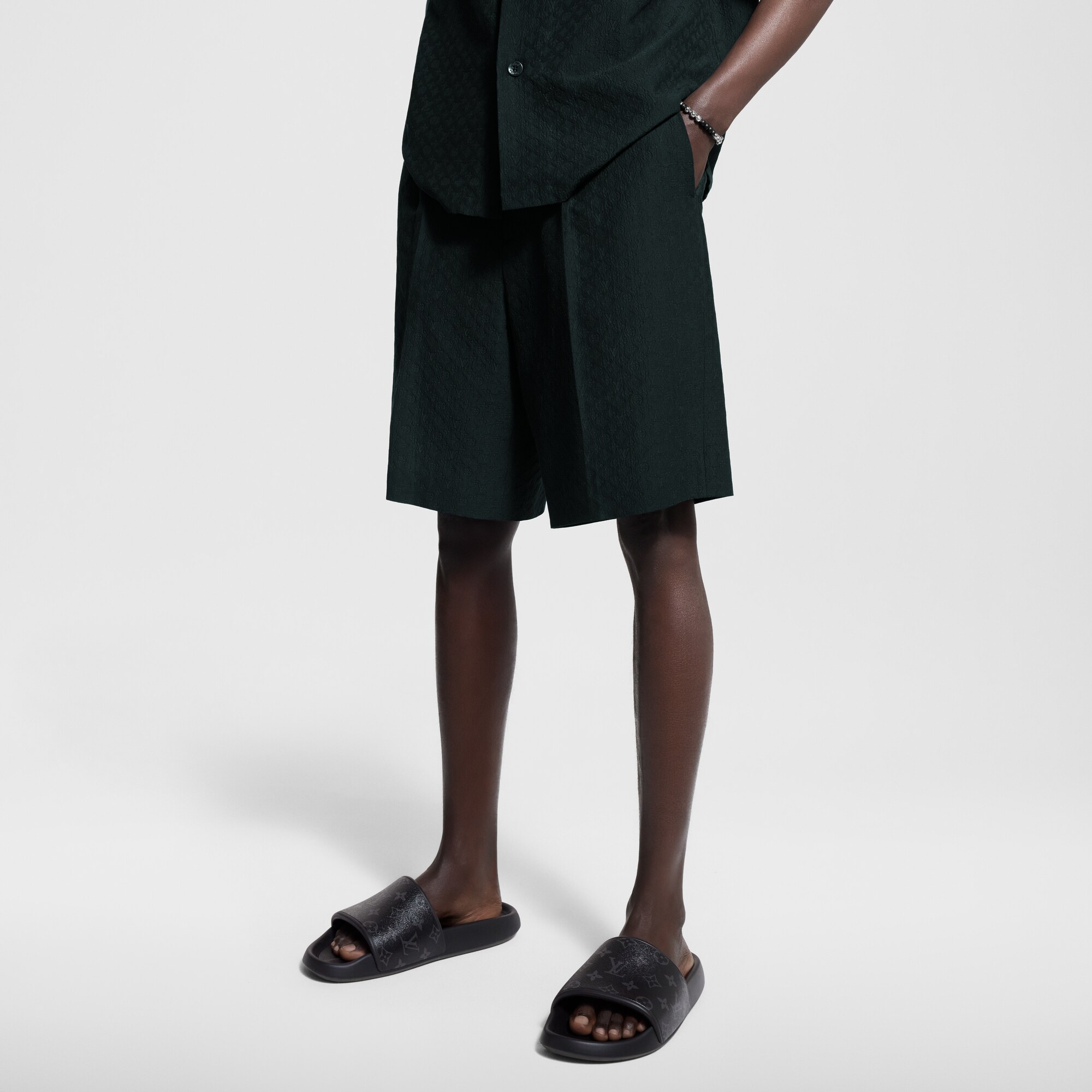 Pantalones cortos Mini Monogram de seda y algodón  Hombre Prêt-à-Porter Pantalones | LOUIS VUITTON (Zoom de producto)