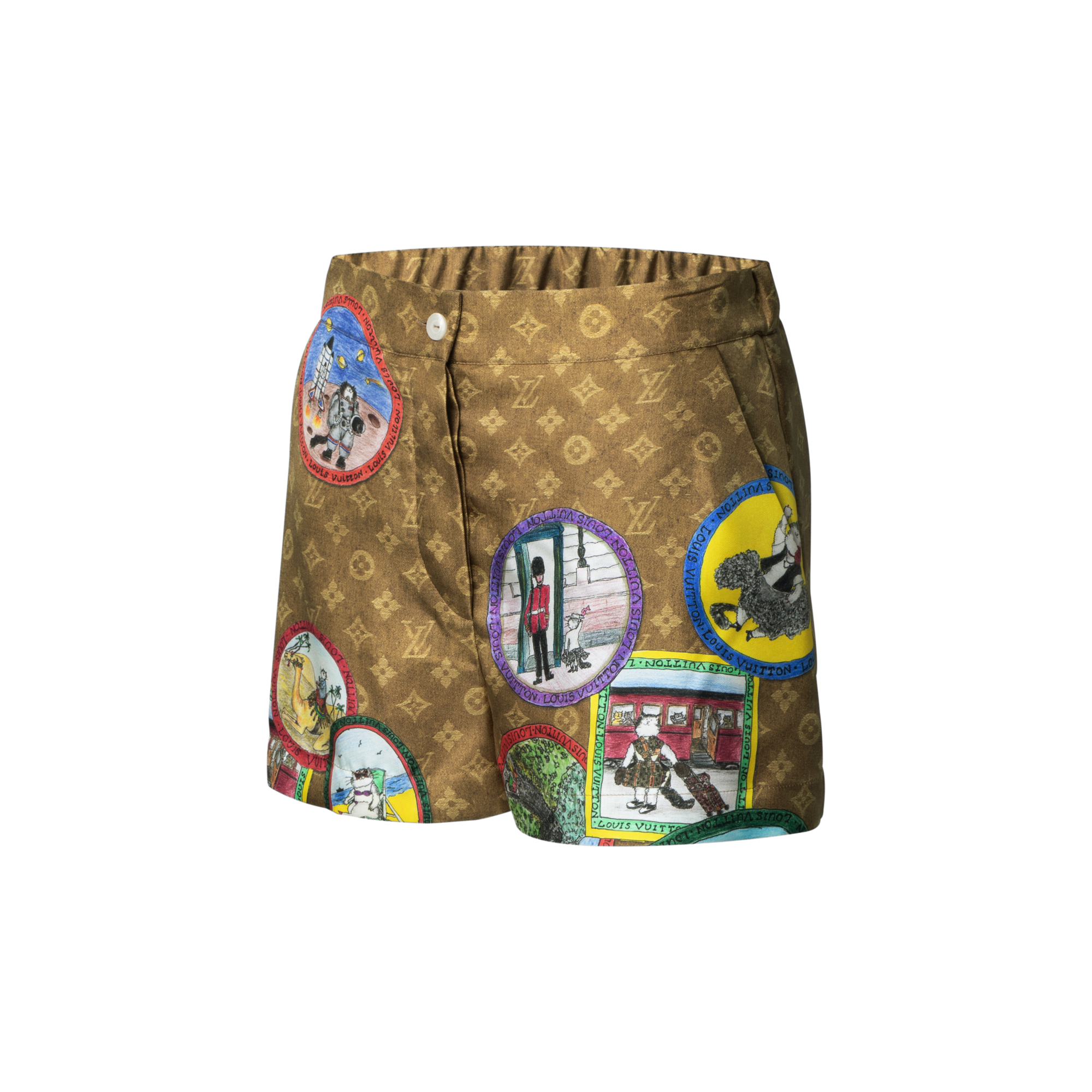 Pantalones cortos Monogram con sellos de gatos  Mujer Prêt-à-Porter Faldas y pantalones cortos | LOUIS VUITTON (Zoom de producto)