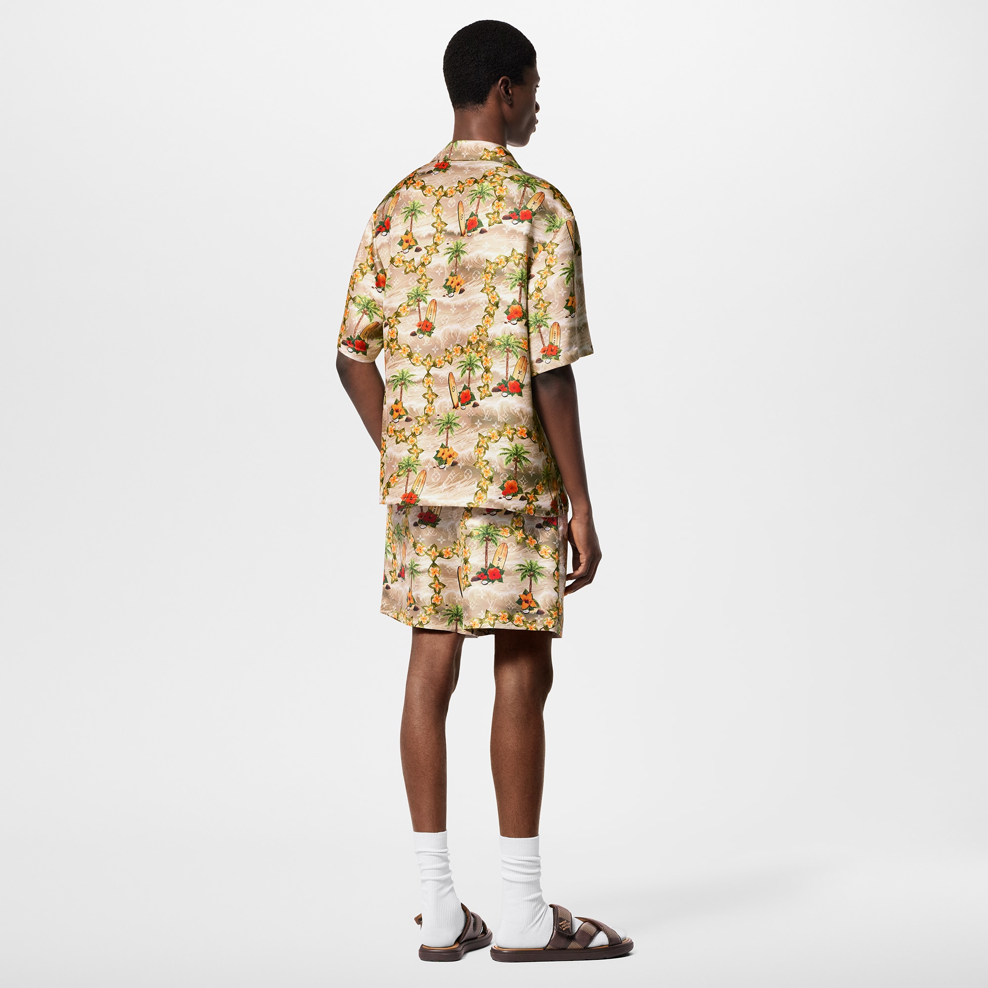 Pantalones cortos Monogram de seda  Hombre Prêt-à-Porter Pantalones | LOUIS VUITTON (Zoom de producto)