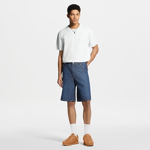 Pantalones cortos Reflective Nanogram Hombre Prêt-à-Porter Denim | LOUIS VUITTON (Zoom de producto)