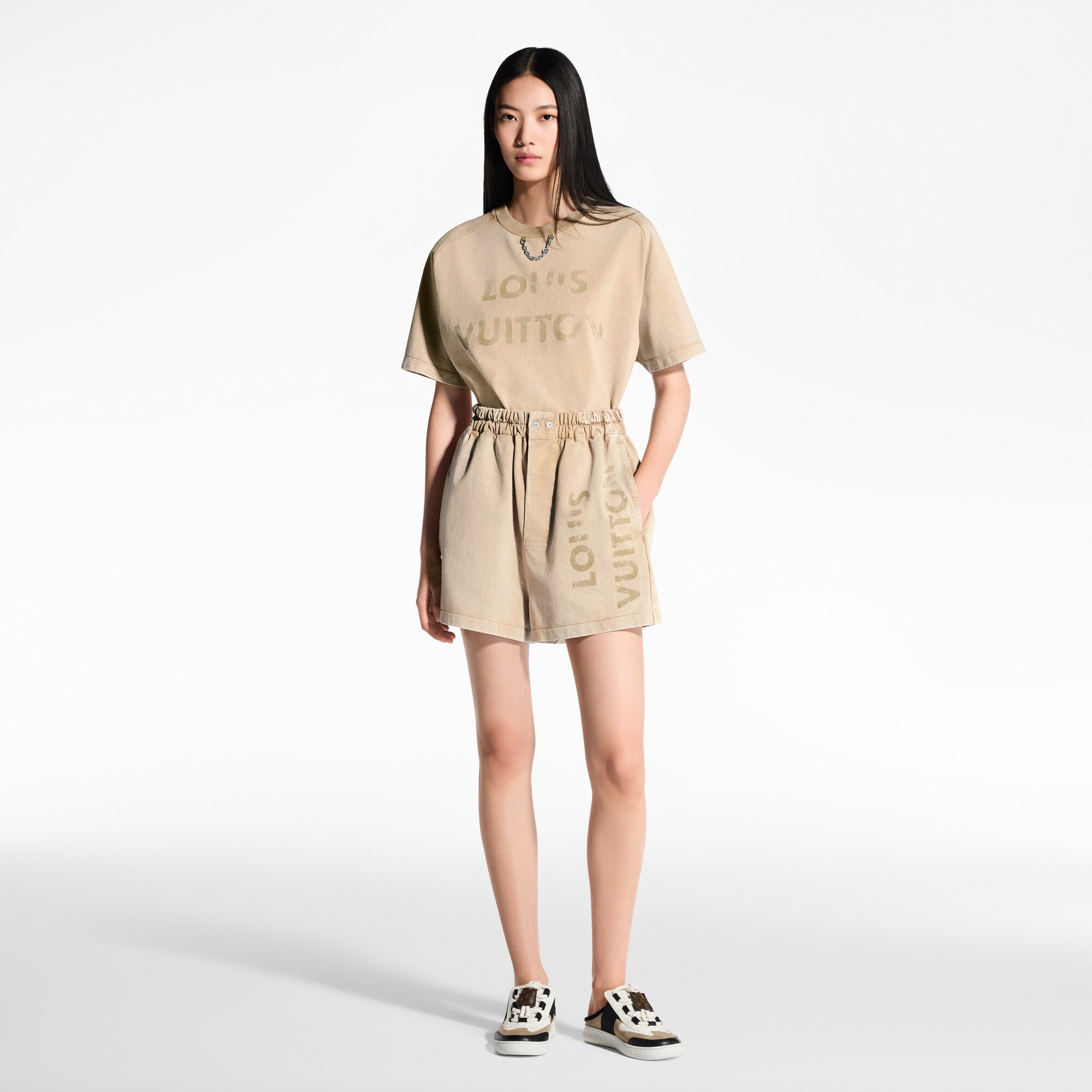 Pantalones cortos tipo bóxer con efecto vintage  Mujer Prêt-à-Porter Faldas y pantalones cortos | LOUIS VUITTON (Zoom de producto)