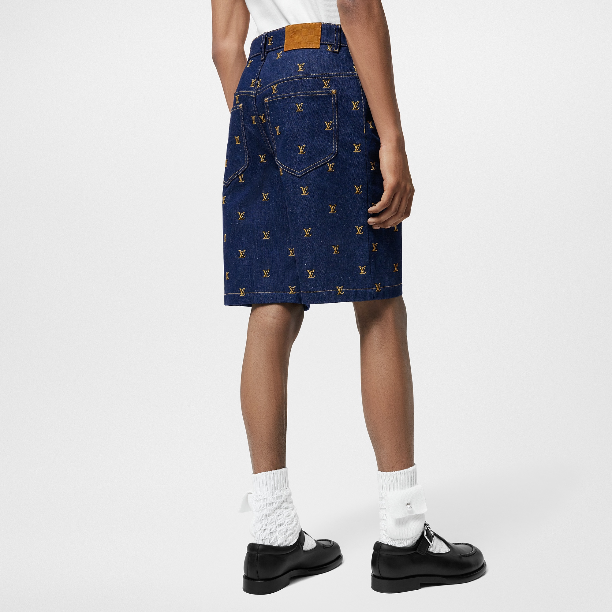 Pantalones cortos vaqueros bordados  Hombre Prêt-à-Porter Denim | LOUIS VUITTON (Zoom de producto)