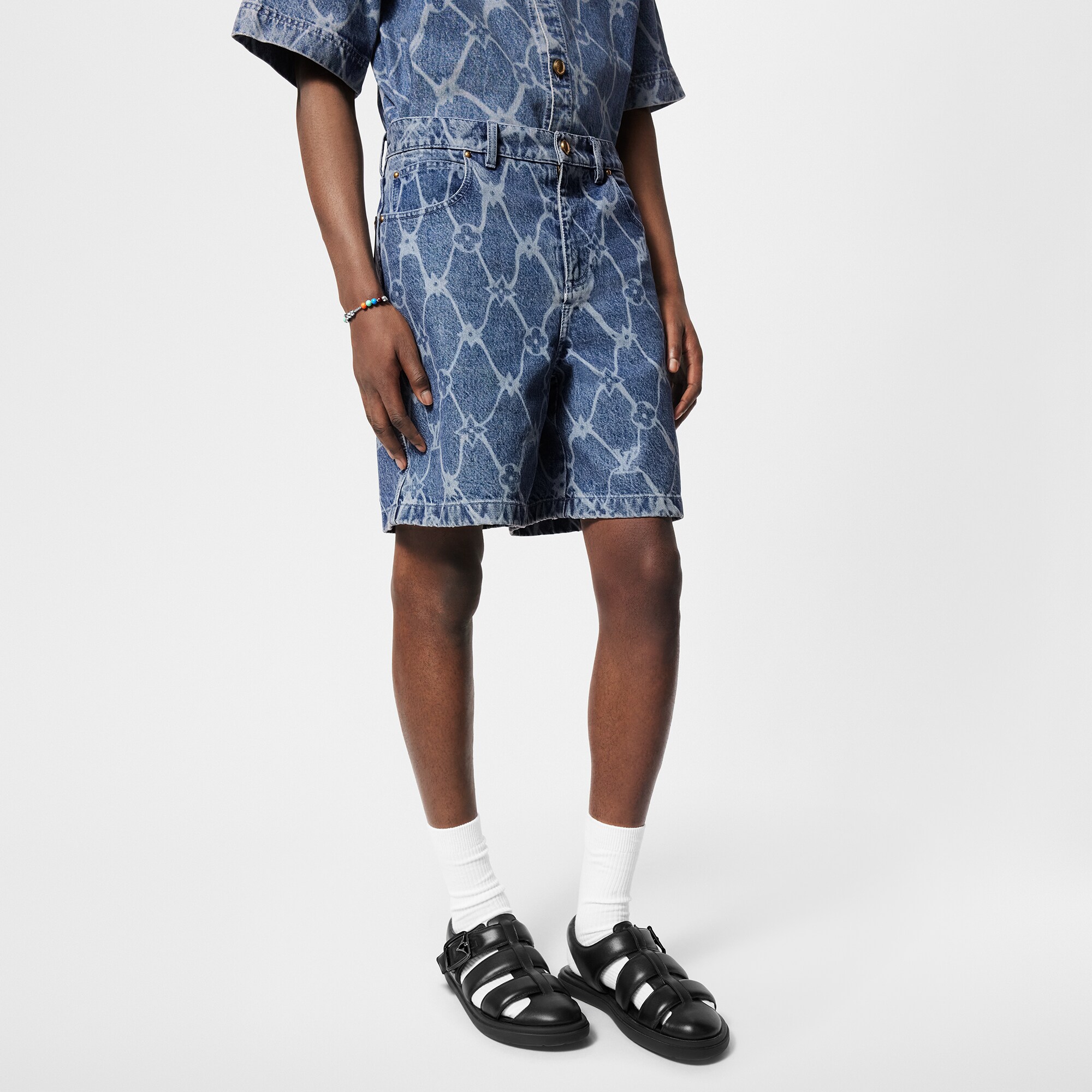 Pantalones cortos vaqueros Monogram  Hombre Prêt-à-Porter Denim | LOUIS VUITTON (Zoom de producto)