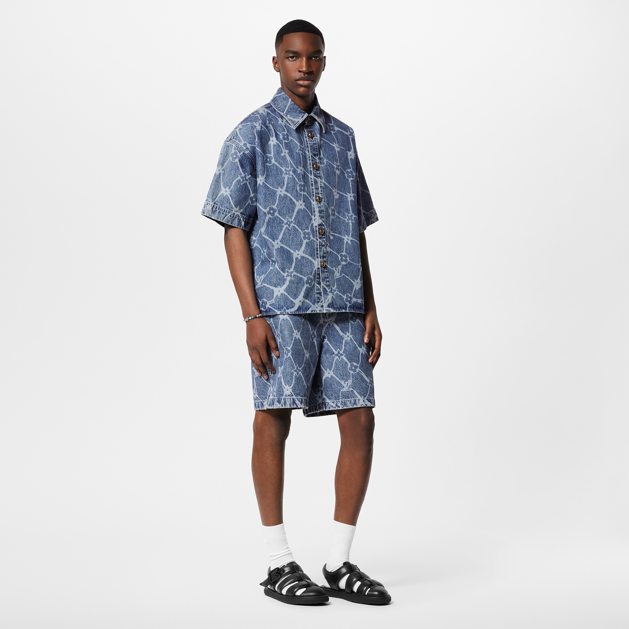 Pantalones cortos vaqueros Monogram  Hombre Prêt-à-Porter Denim | LOUIS VUITTON (Zoom de producto)