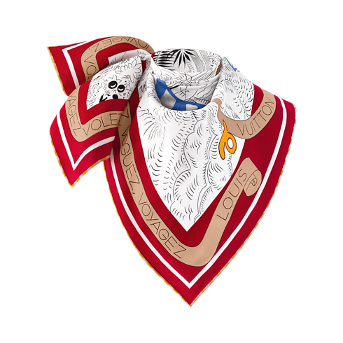 Pañuelo Bon Voyage 90 S00 Mujer Accesorios Pañuelos de seda y bandanas | LOUIS VUITTON (Zoom de producto)