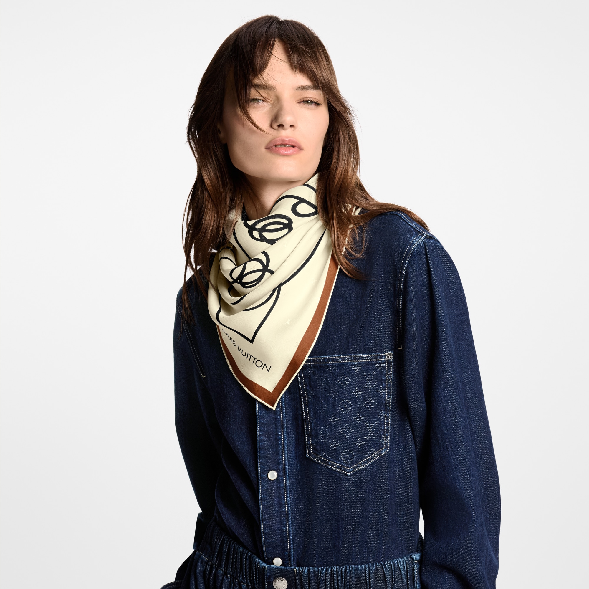 Pañuelo Chemin Faisant By Andrée Putman 90 S00 Mujer Accesorios Pañuelos de seda y bandanas | LOUIS VUITTON (Zoom de producto)