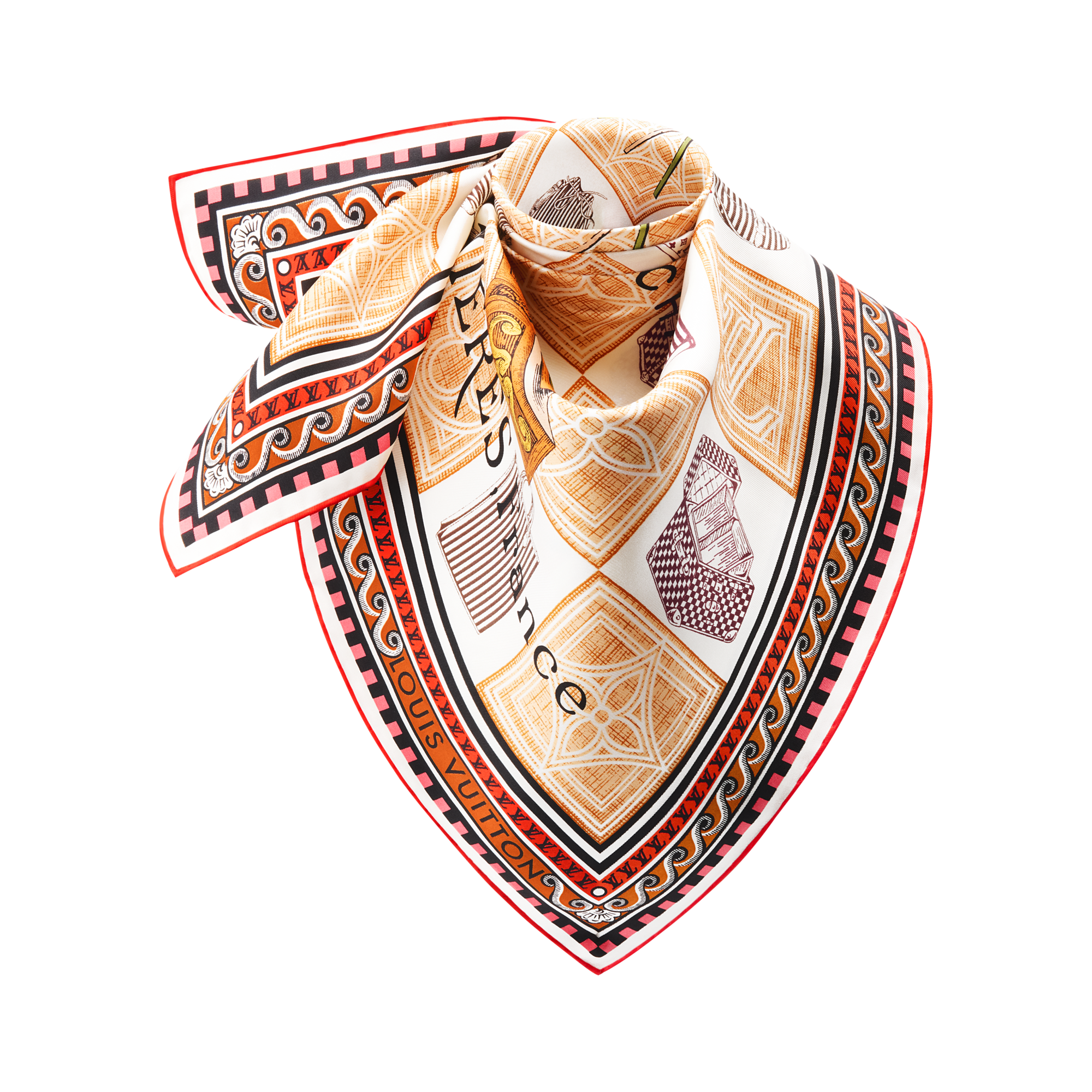 Pañuelo Damiergram 90 S00 Mujer Accesorios Pañuelos de seda y bandanas | LOUIS VUITTON (Zoom de producto)