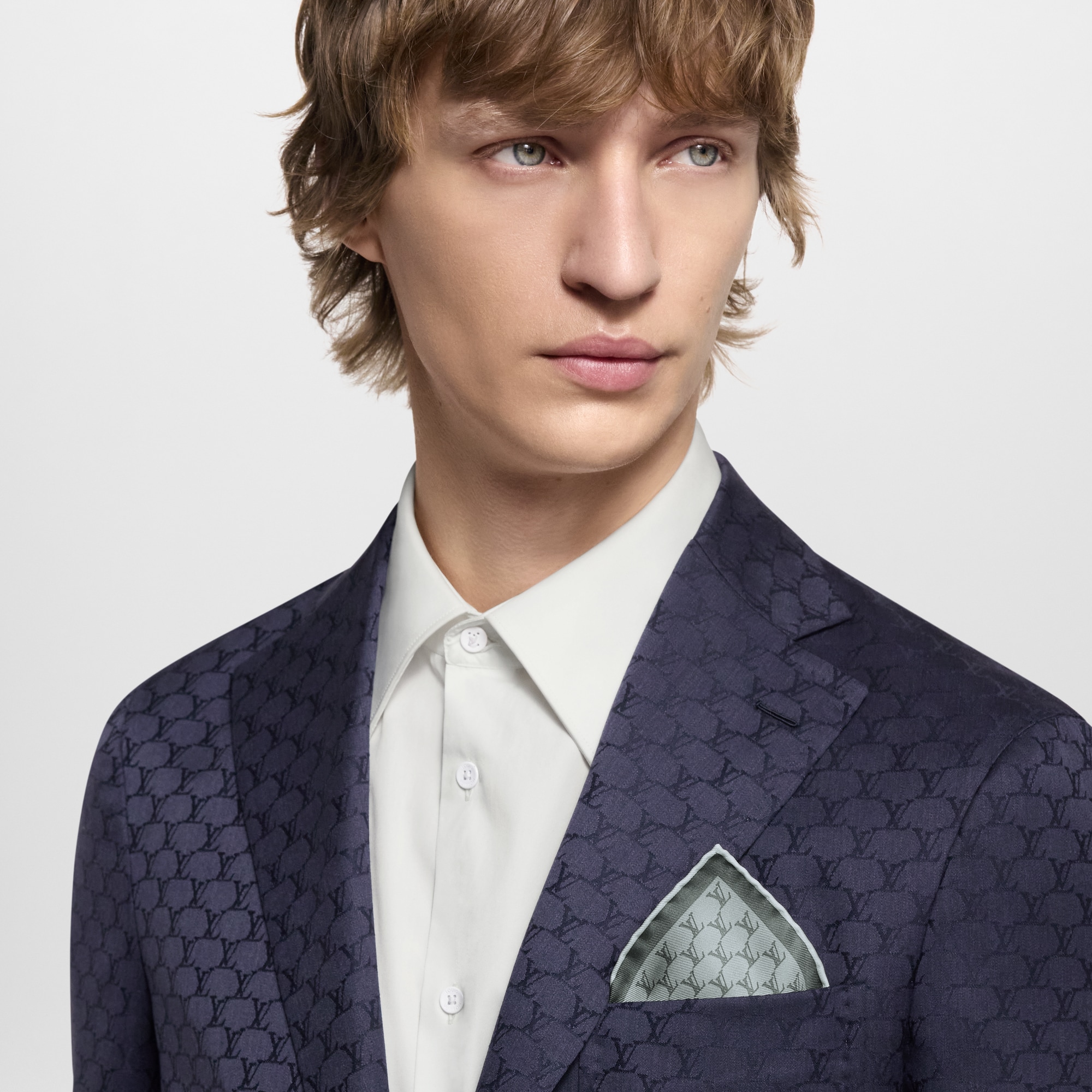 Pañuelo de bolsillo LV Fishnet S00 Hombre Accesorios Corbatas y pañuelos | LOUIS VUITTON (Zoom de producto)