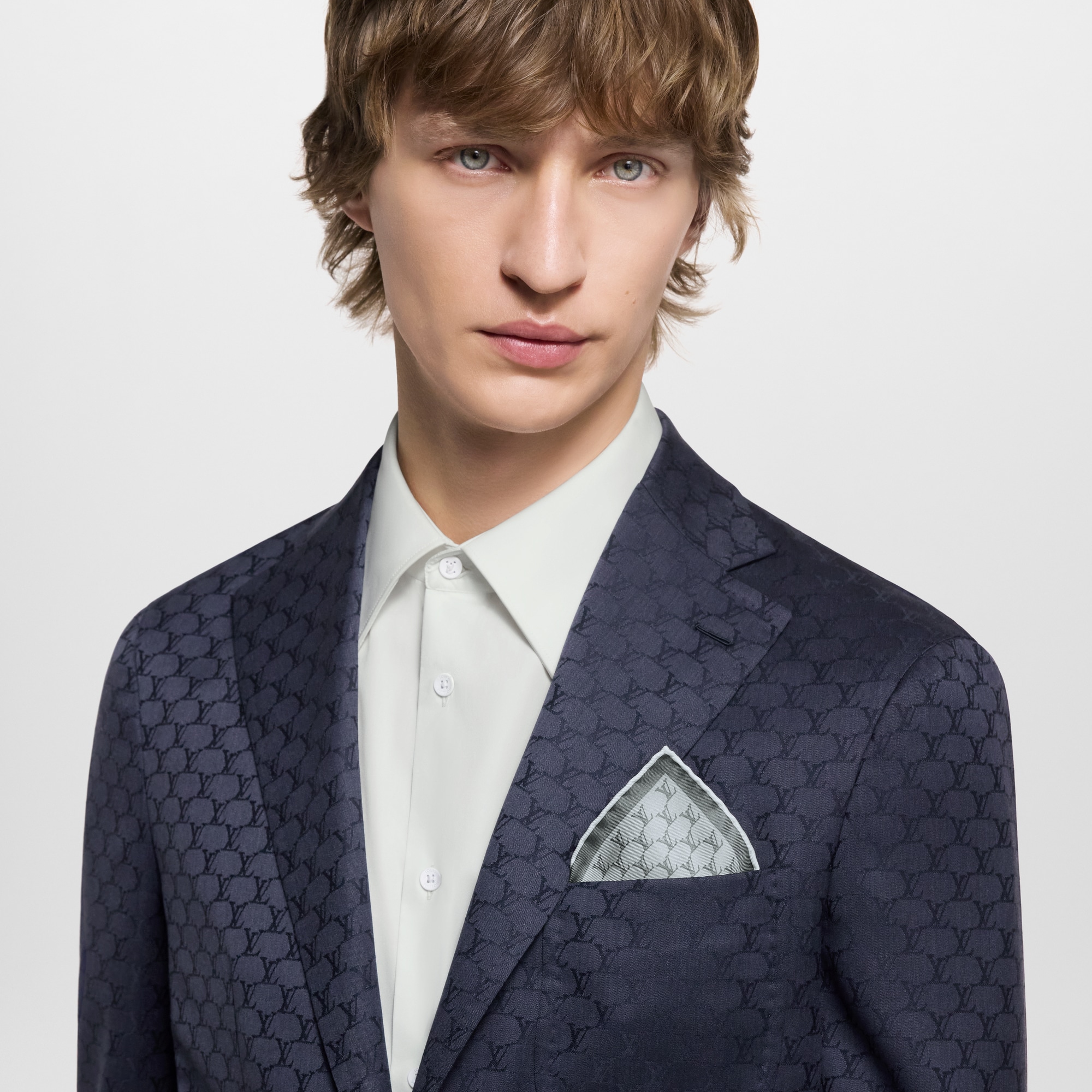 Pañuelo de bolsillo LV Fishnet S00 Hombre Accesorios Corbatas y pañuelos | LOUIS VUITTON (Zoom de producto)