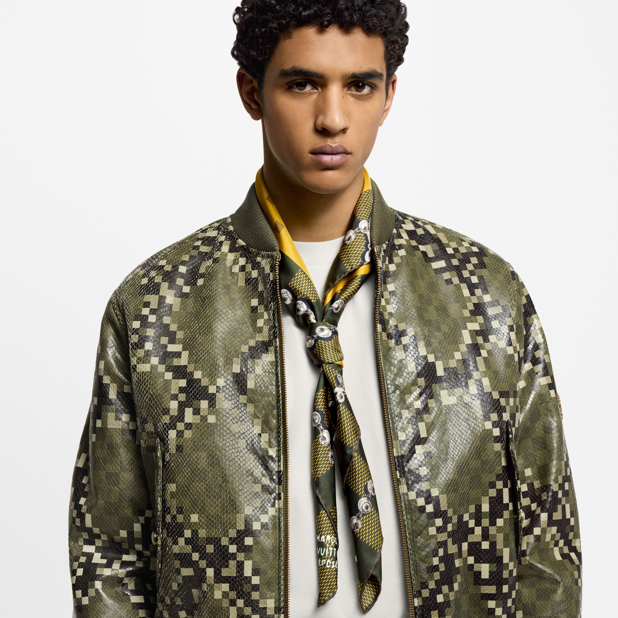 Pañuelo de seda Damier Jewelry S00 Hombre Accesorios Seda y bandanas | LOUIS VUITTON (Zoom de producto)