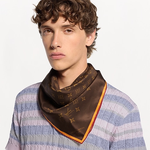 Pañuelo de seda LV Monogram S00 Hombre Accesorios Todos los accesorios | LOUIS VUITTON (Zoom de producto)
