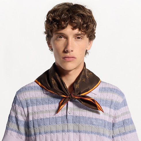 Pañuelo de seda LV Monogram S00 Hombre Accesorios Todos los accesorios | LOUIS VUITTON (Zoom de producto)