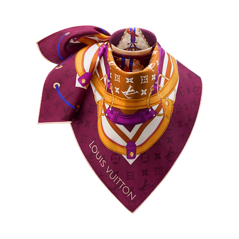 Pañuelo Flower And Straps 90 S00 Mujer Accesorios Pañuelos de seda y bandanas | LOUIS VUITTON (Zoom de producto)