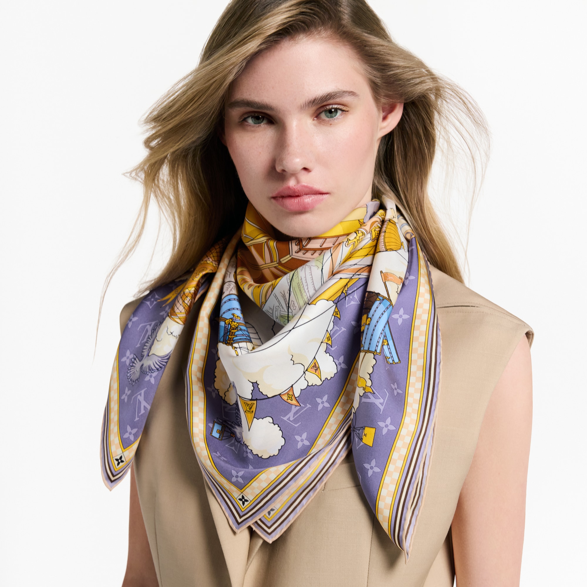 Pañuelo From The Cloud 90 S00 Mujer Accesorios Pañuelos de seda y bandanas | LOUIS VUITTON (Zoom de producto)