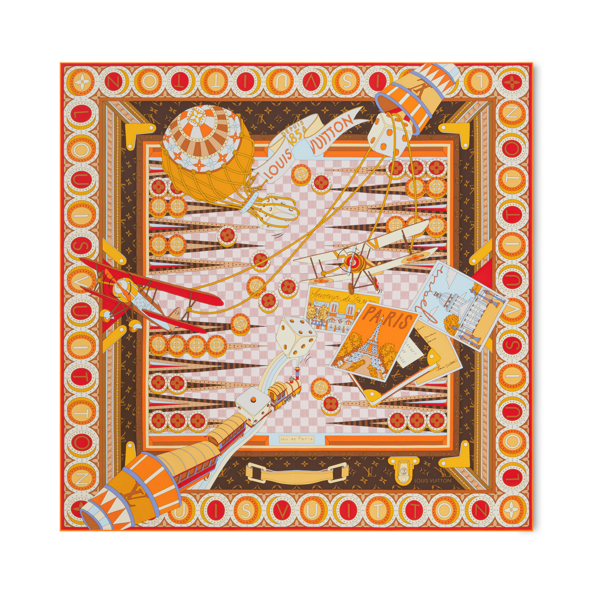 Pañuelo Jeu De Voyage 90 S00 Mujer Accesorios Pañuelos de seda y bandanas | LOUIS VUITTON (Zoom de producto)