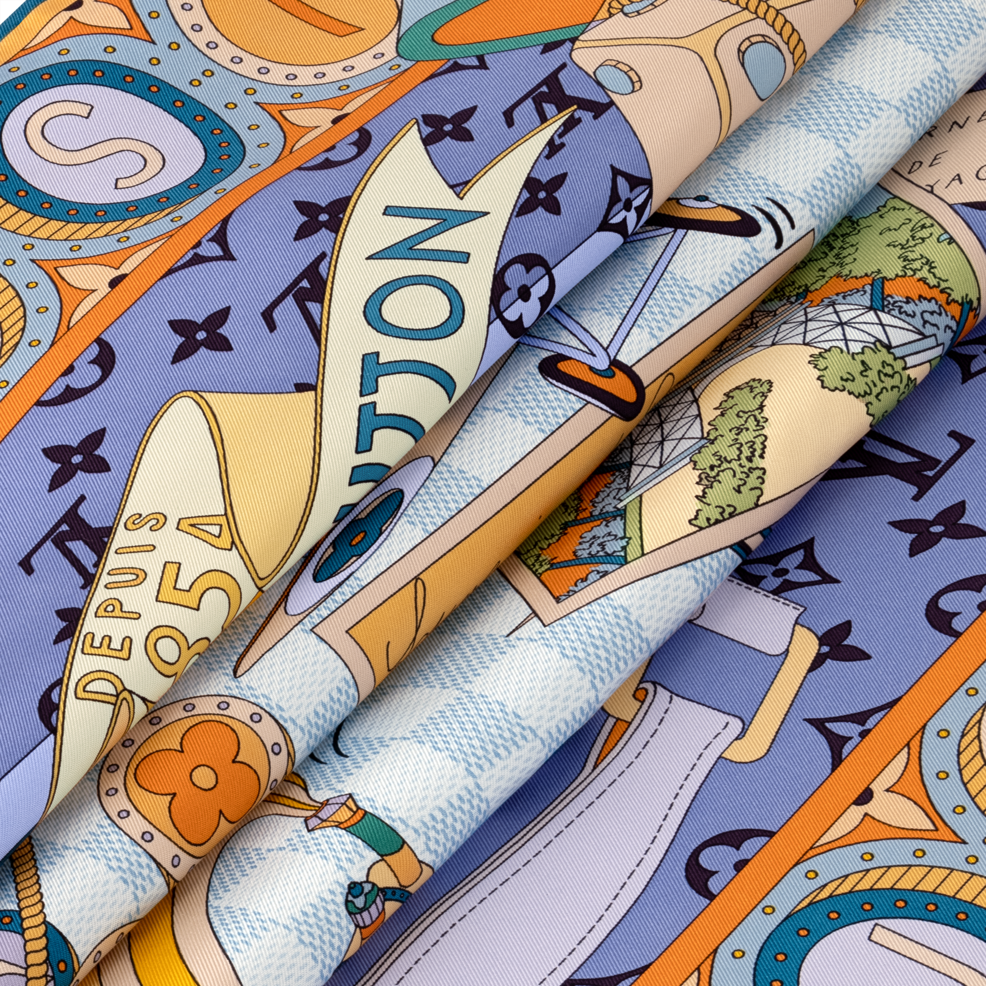 Pañuelo Jeu De Voyage 90 S00 Mujer Accesorios Pañuelos de seda y bandanas | LOUIS VUITTON (Zoom de producto)