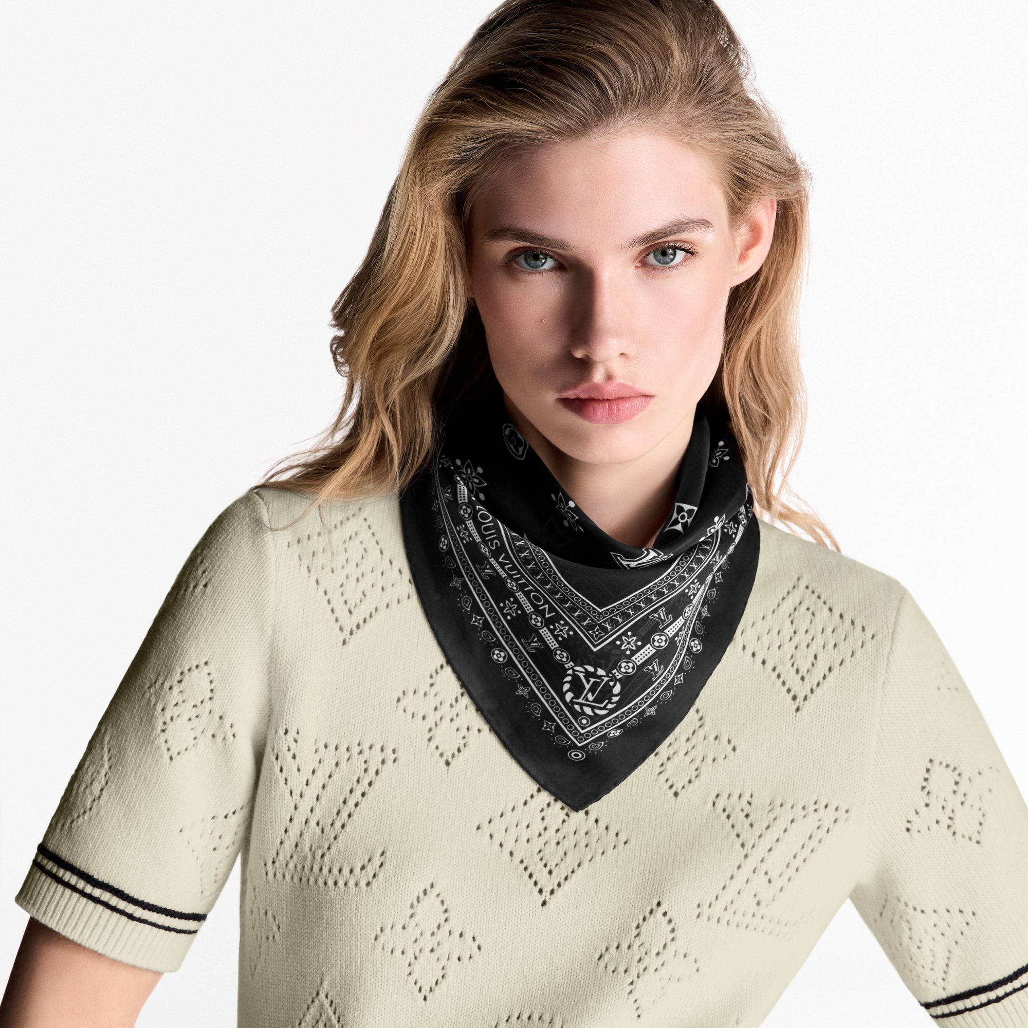 Pañuelo LV Bandana 55 S00 Mujer Accesorios Pañuelos de seda y bandanas | LOUIS VUITTON (Zoom de producto)