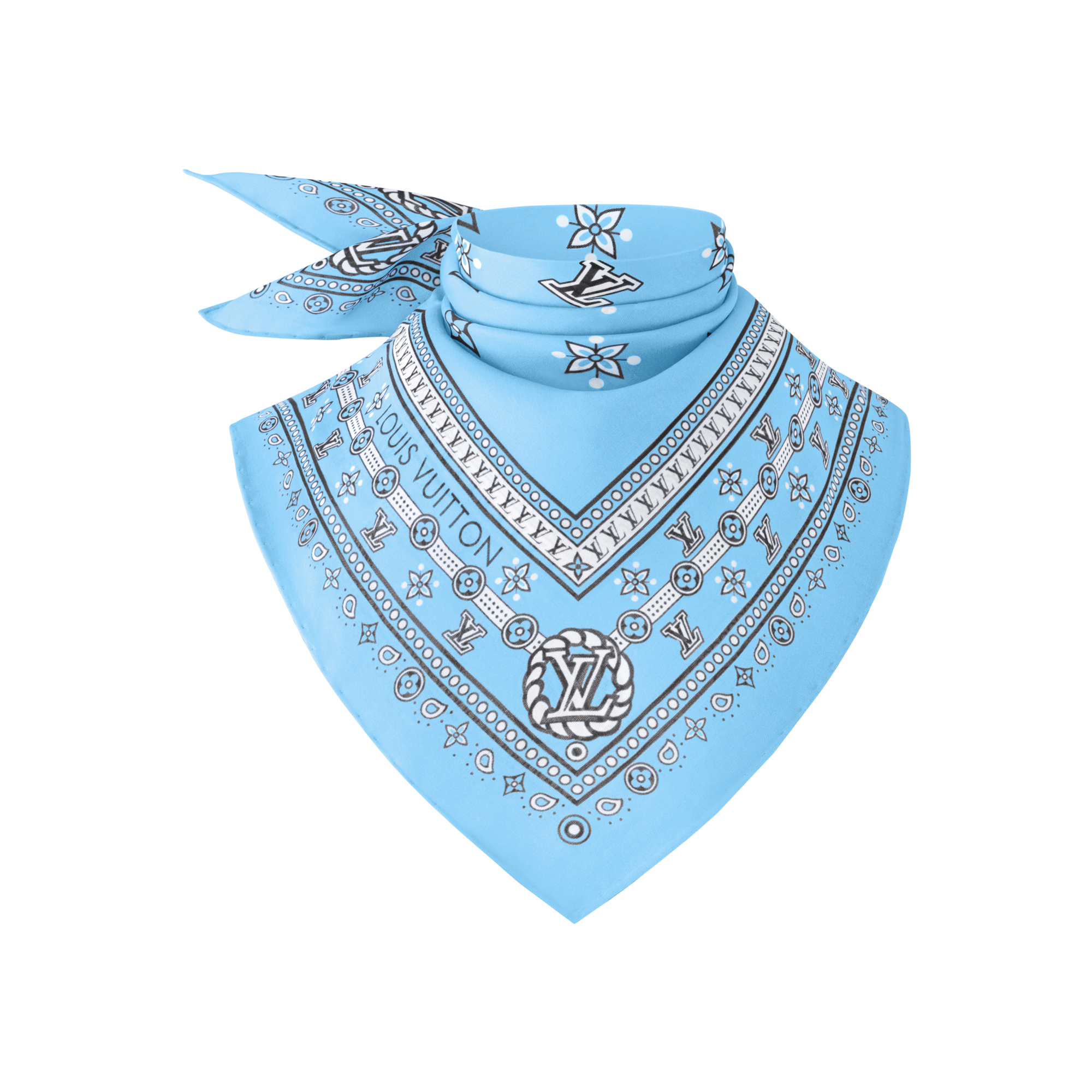Pañuelo LV Bandana 55 S00 Mujer Accesorios Pañuelos de seda y bandanas | LOUIS VUITTON (Zoom de producto)
