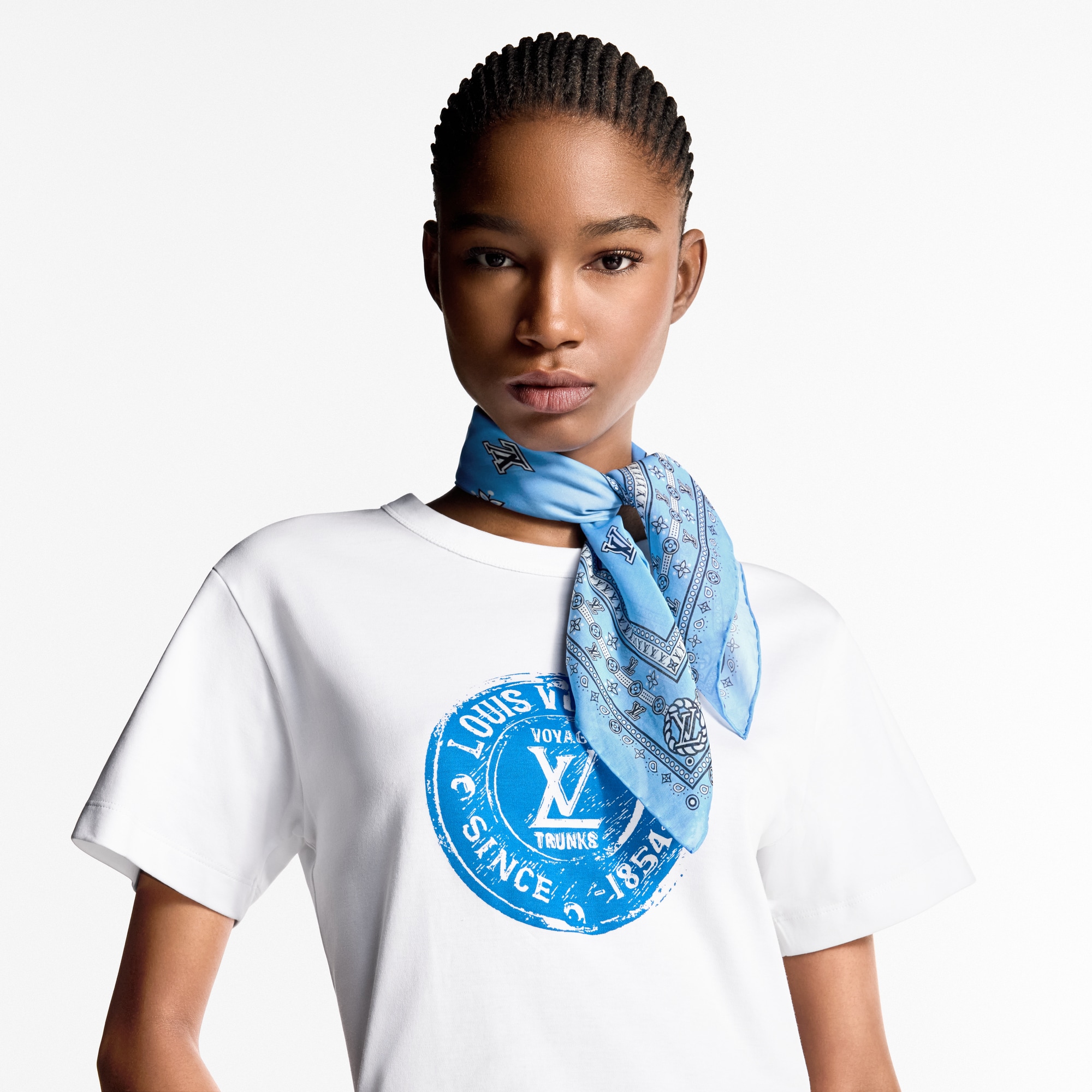 Pañuelo LV Bandana 55 S00 Mujer Accesorios Pañuelos de seda y bandanas | LOUIS VUITTON (Zoom de producto)