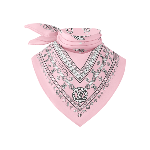 Pañuelo LV Bandana 55 S00 Mujer Accesorios Pañuelos de seda y bandanas | LOUIS VUITTON (Zoom de producto)
