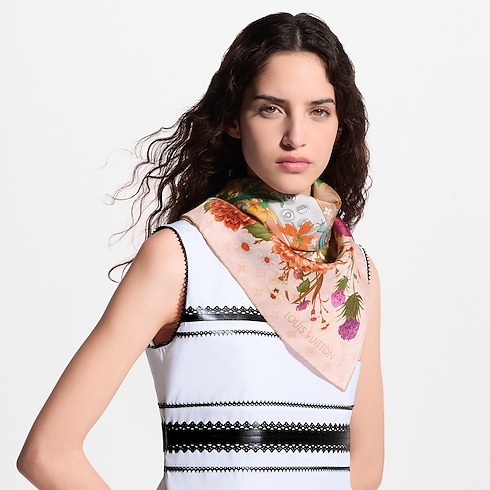 Pañuelo LV En Fleurs 90 S00 Mujer Accesorios Pañuelos de seda y bandanas | LOUIS VUITTON (Zoom de producto)