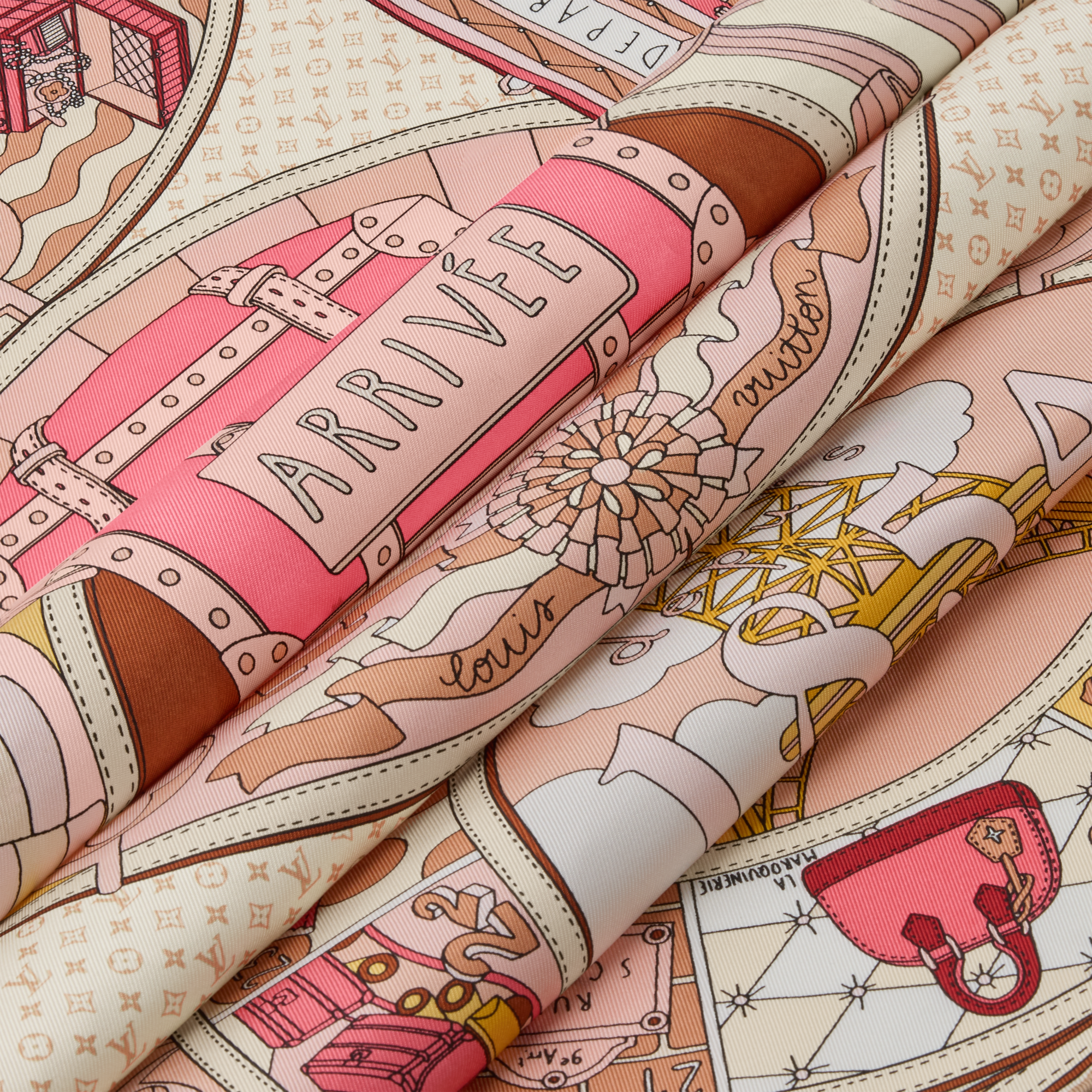 Pañuelo LV Journey 90 S00 Mujer Accesorios Pañuelos de seda y bandanas | LOUIS VUITTON (Zoom de producto)