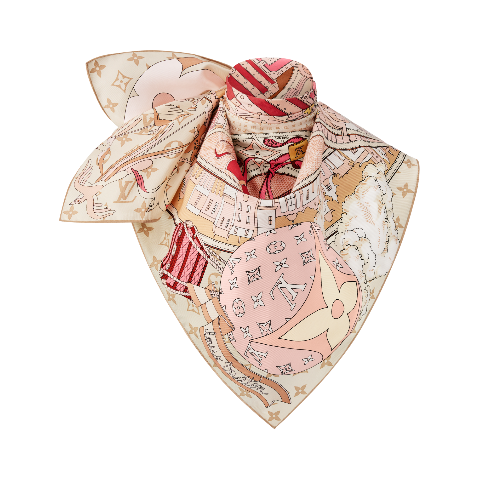 Pañuelo LV Journey 90 S00 Mujer Accesorios Pañuelos de seda y bandanas | LOUIS VUITTON (Zoom de producto)