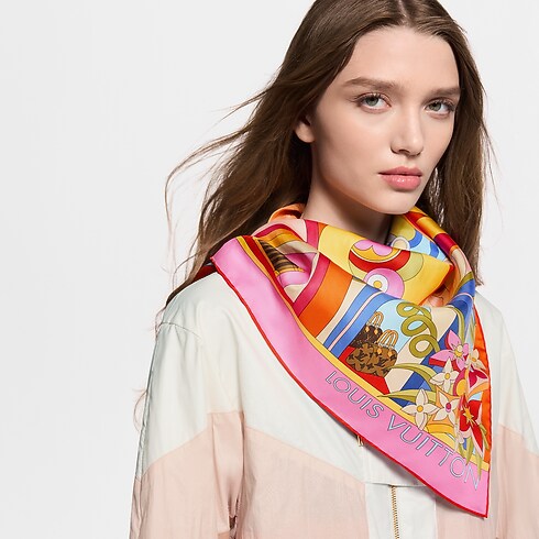 Pañuelo LV Wonderland 90 S00 Mujer Accesorios Pañuelos de seda y bandanas | LOUIS VUITTON (Zoom de producto)