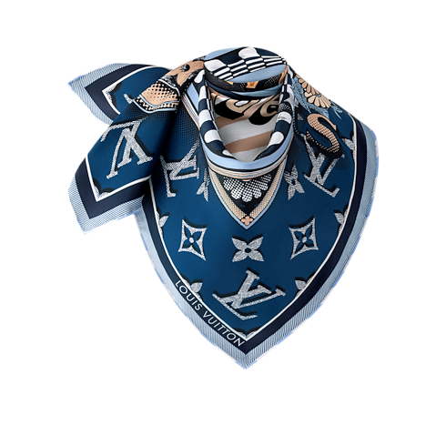 Pañuelo Malles Merveilleuses Remix 90 S00 Mujer Accesorios Pañuelos de seda y bandanas | LOUIS VUITTON (Zoom de producto)