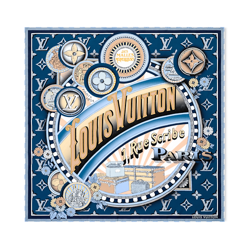 Pañuelo Malles Merveilleuses Remix 90 S00 Mujer Accesorios Pañuelos de seda y bandanas | LOUIS VUITTON (Zoom de producto)